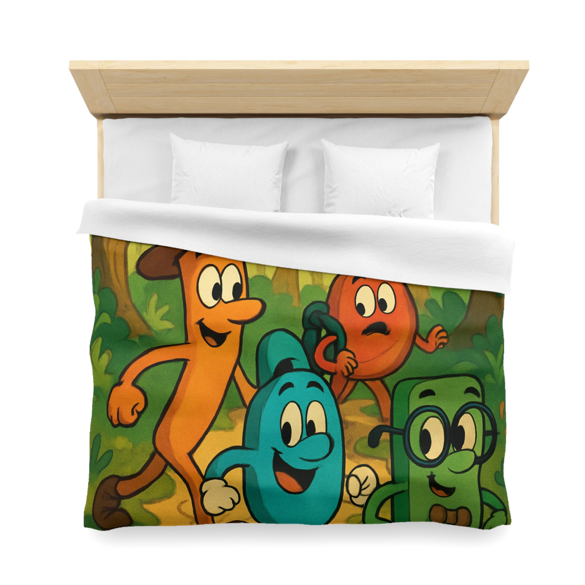 Housse de Couette Microfibre Motif Créatif Original Style Contemporain Chambre Élégante