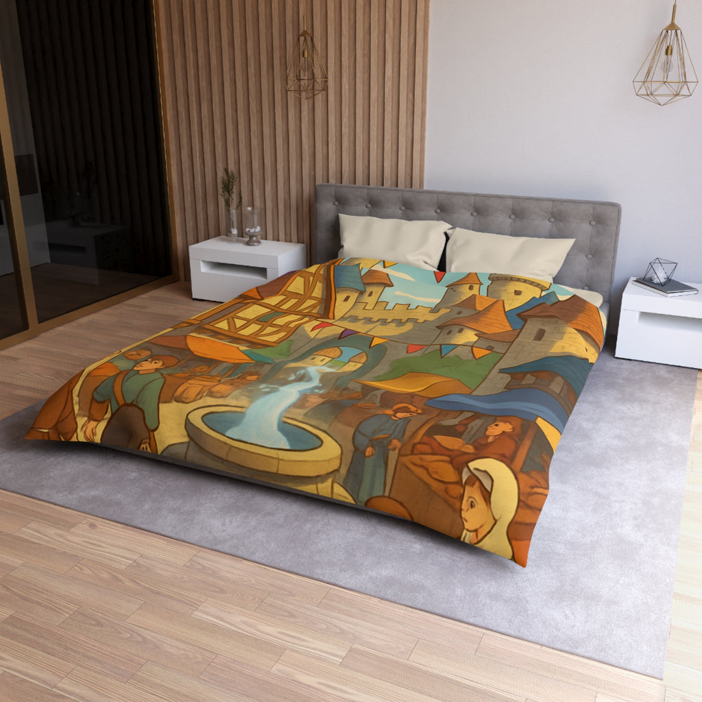 Housse de Couette Microfibre Design Artistique Moderne Décoration Chambre Confort Premium