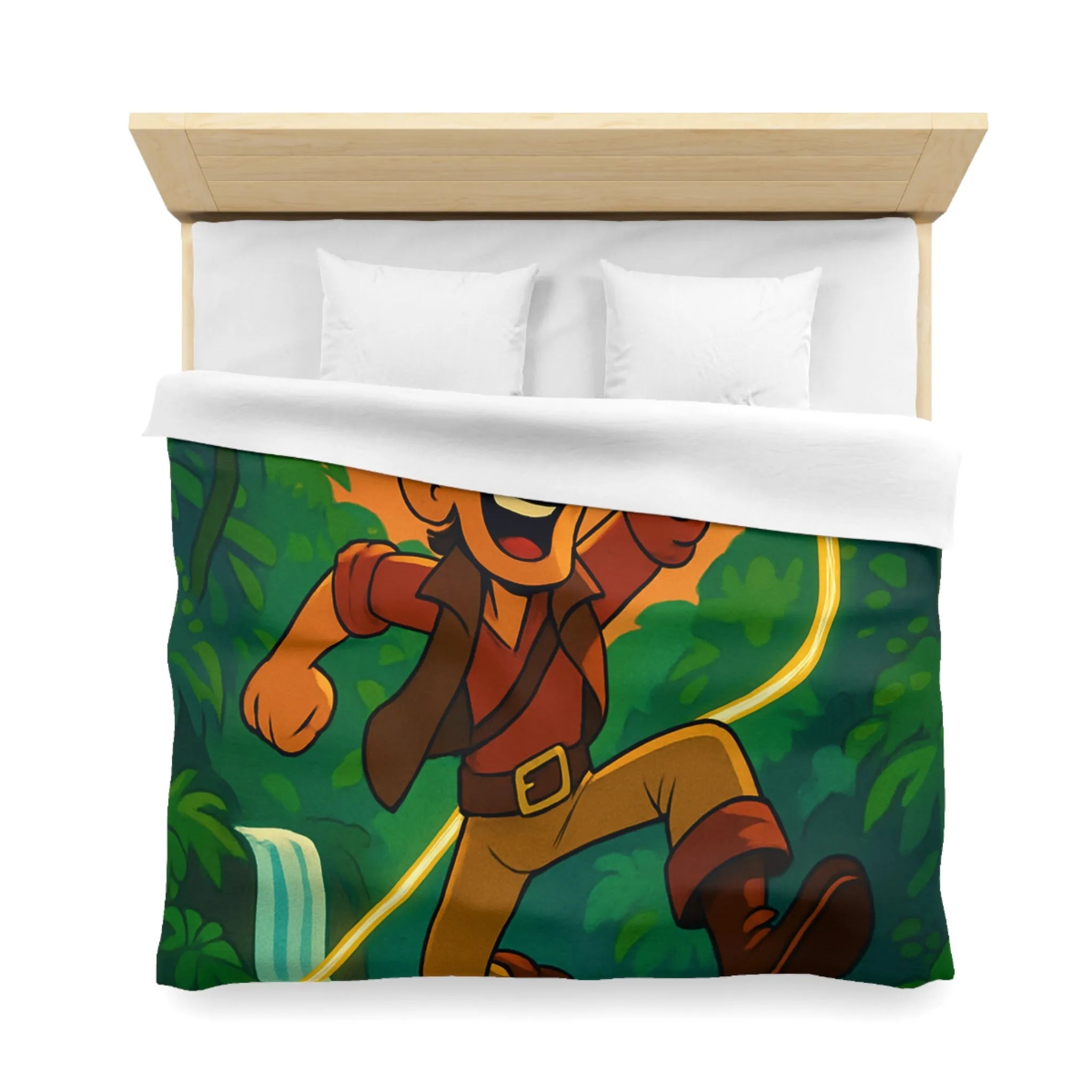 Housse de couette aventure jungle vibrante cascade pour chambre à thème nature