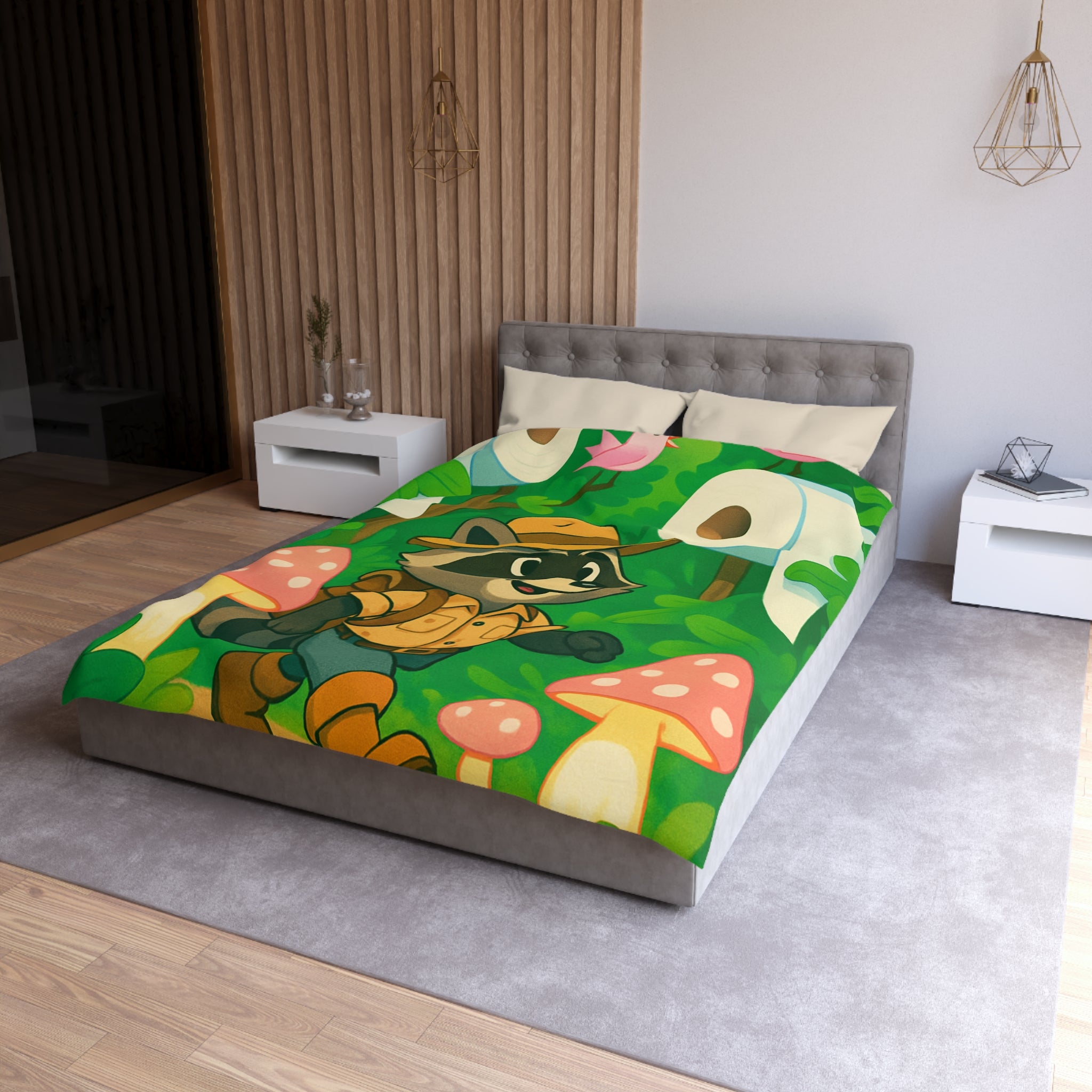 Housse de Couette Microfibre Motif Créatif Original Style Contemporain Chambre Élégante