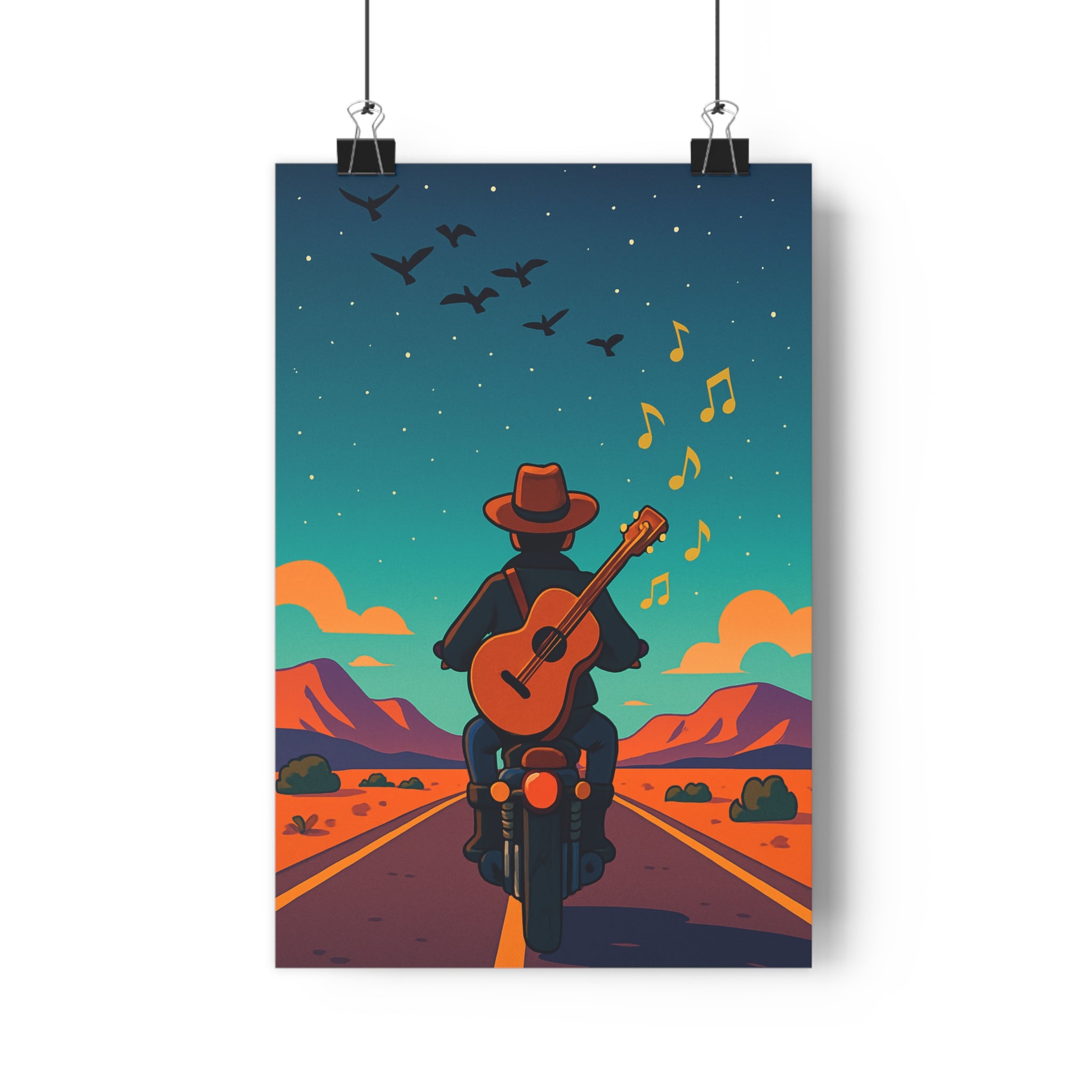 Poster décoratif cartoon bleu terreux aventure mélodie imaginaire salon chambre poétique captivant qualité qualité