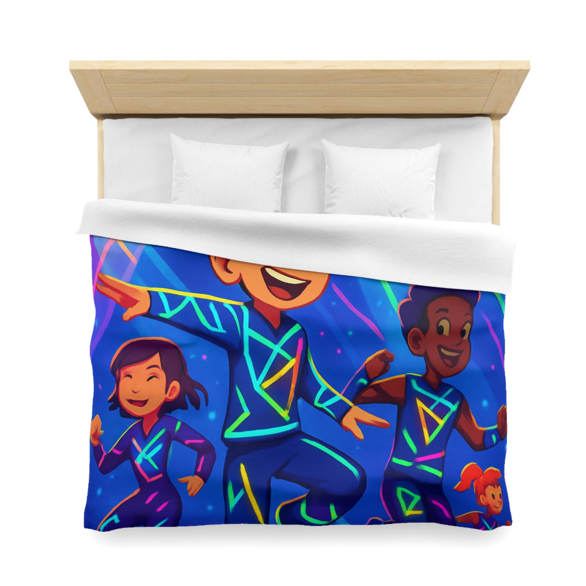 Housse de Couette Microfibre Illustration Unique Design Moderne Décoration Intérieure Raffinée