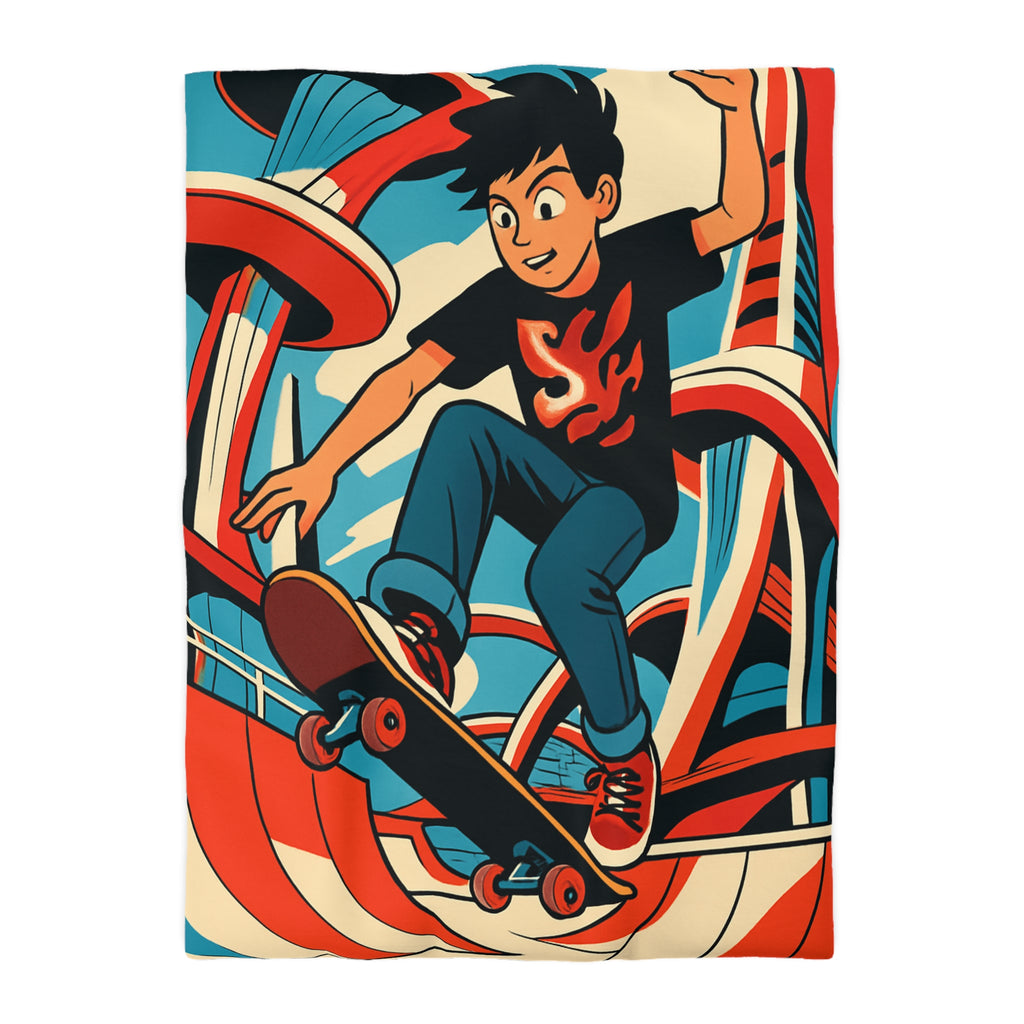 Housse de Couette Microfibre Motif Créatif Original Style Contemporain Chambre Élégante