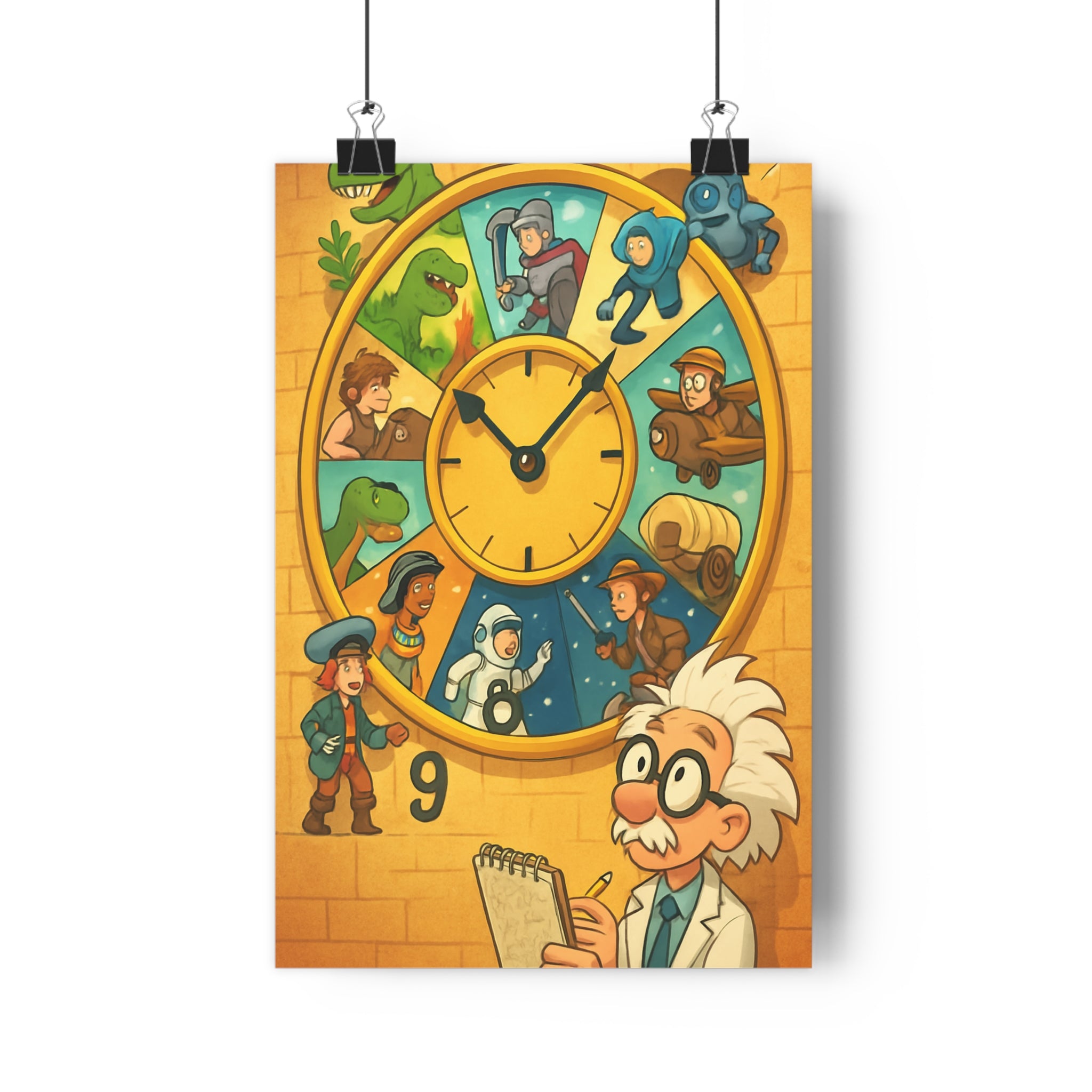 Poster décoratif steampunk rétro futuriste aventure horloge salon chambre élégant mur couleurs qualité unique