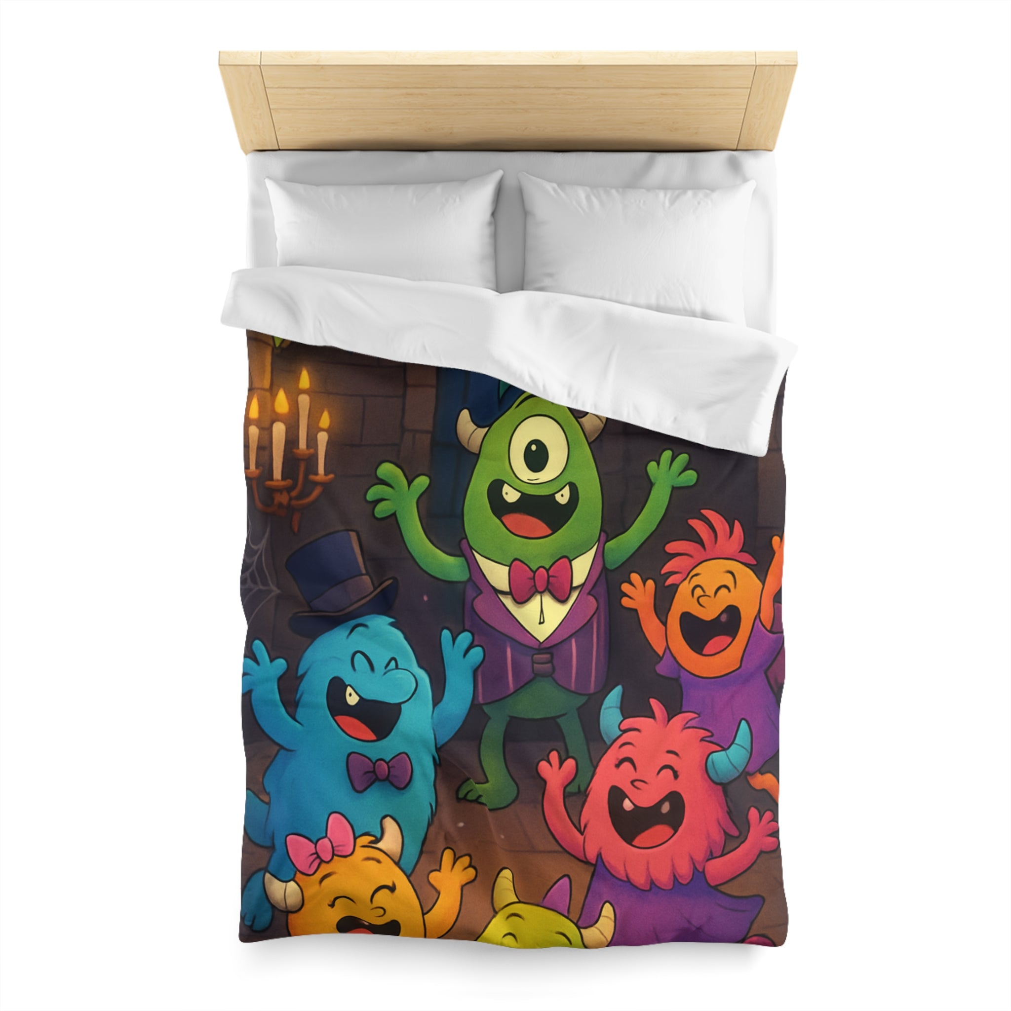 Housse de Couette Microfibre Design Artistique Moderne Décoration Chambre Confort Premium