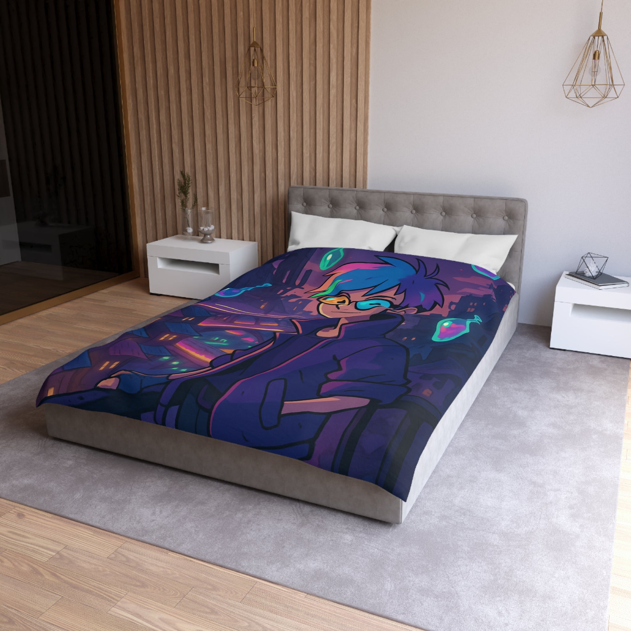 Housse de Couette Microfibre Création Artistique Moderne Design Exclusif Décoration Chambre