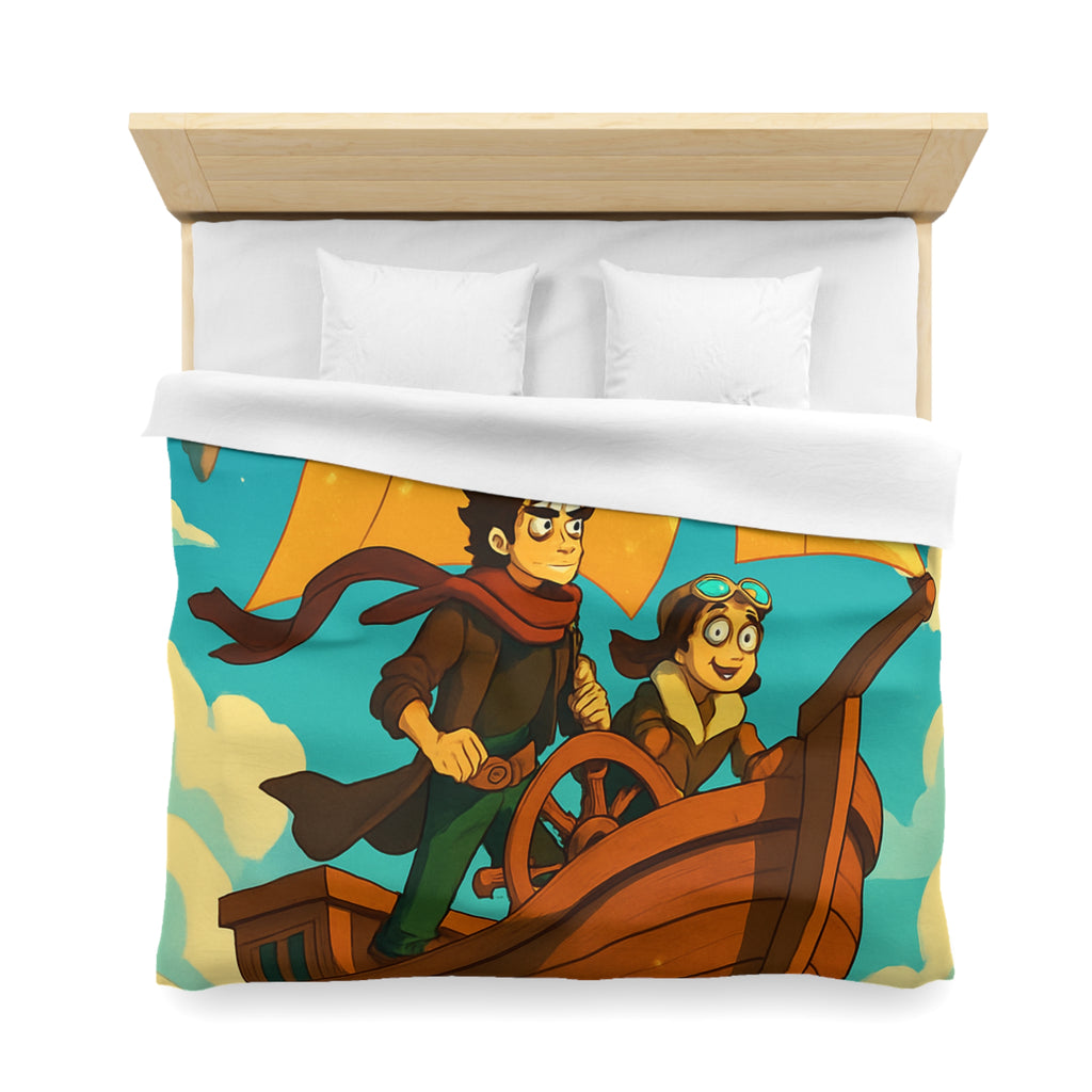 Housse de Couette Microfibre Motif Créatif Original Style Contemporain Chambre Élégante