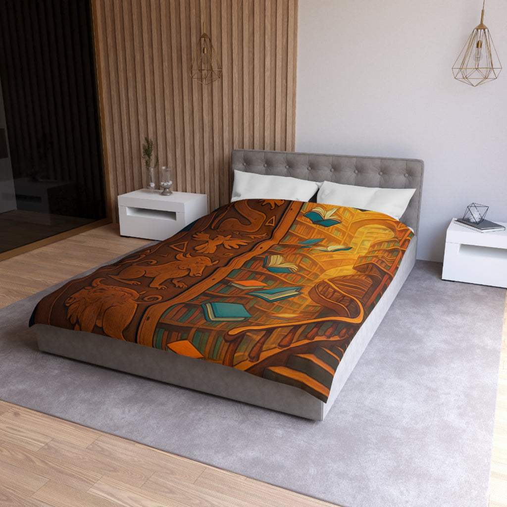 Housse de Couette Microfibre Design Artistique Moderne Décoration Chambre Confort Premium