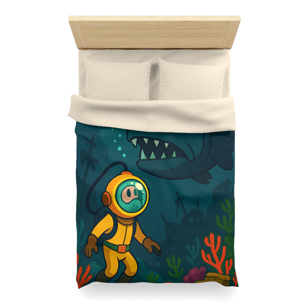 Housse de Couette Microfibre Motif Créatif Original Style Contemporain Chambre Élégante