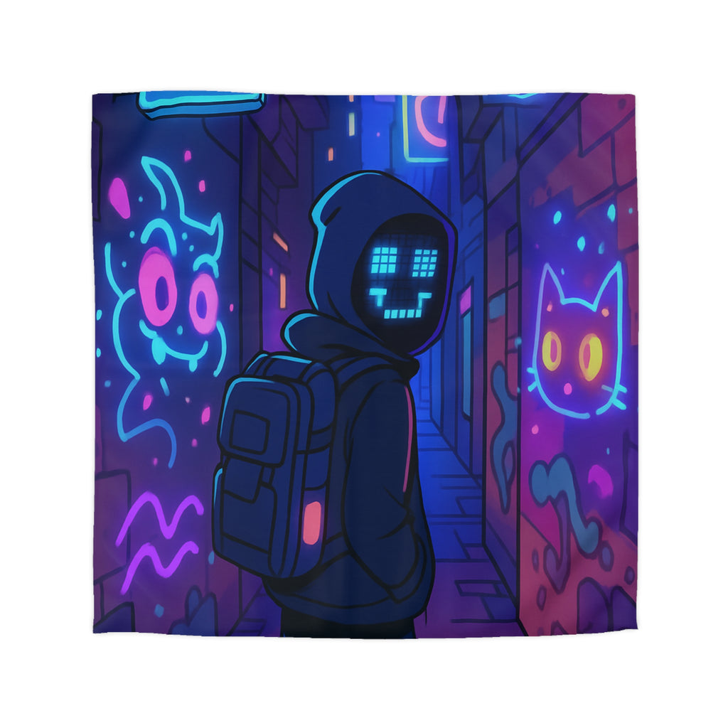 Housse de Couette Microfibre Illustration Unique Design Moderne Décoration Intérieure Raffinée