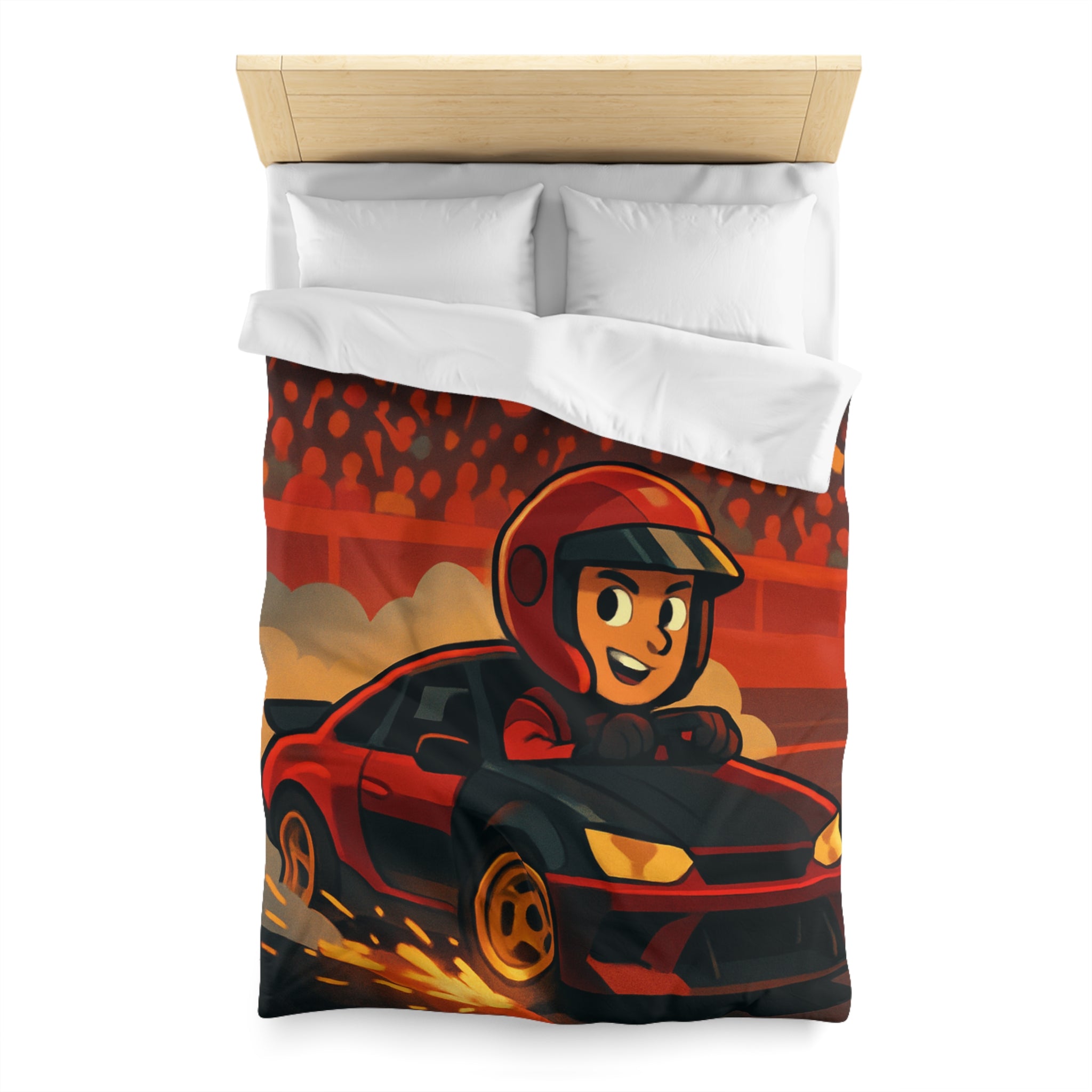 Housse de Couette Microfibre Motif Créatif Original Style Contemporain Chambre Élégante