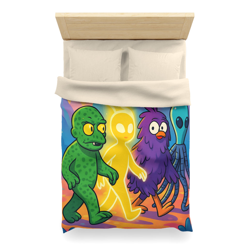 Housse de Couette Microfibre Design Artistique Moderne Décoration Chambre Confort Premium