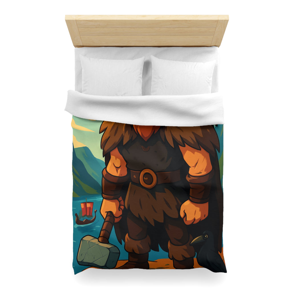 Housse de Couette Microfibre Illustration Unique Design Moderne Décoration Intérieure Raffinée