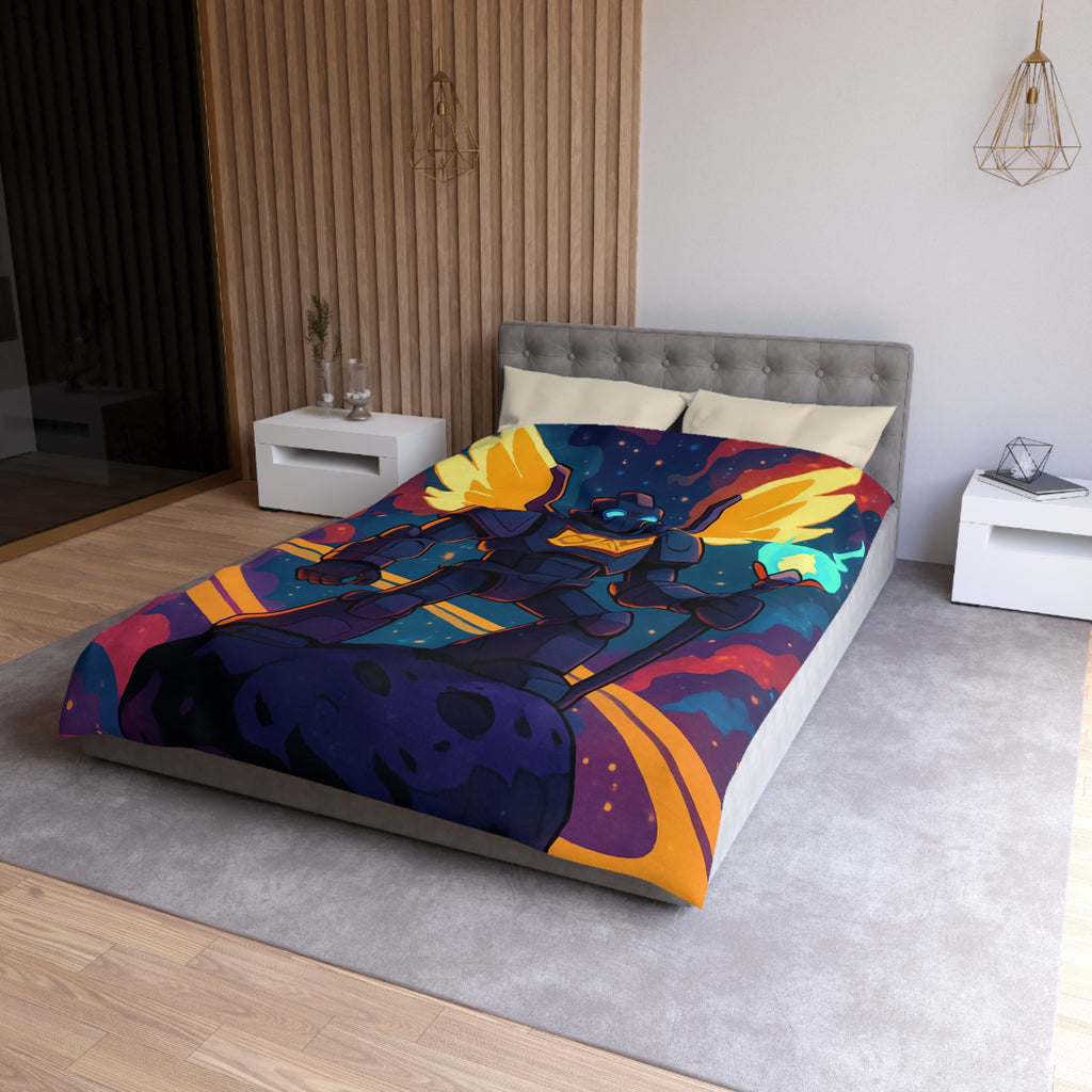 Housse de Couette Microfibre Illustration Unique Design Moderne Décoration Intérieure Raffinée