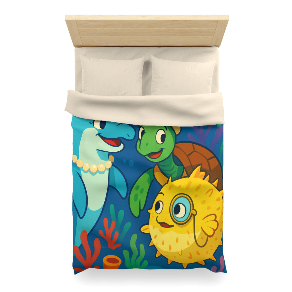 Housse de Couette Microfibre Design Artistique Moderne Décoration Chambre Confort Premium