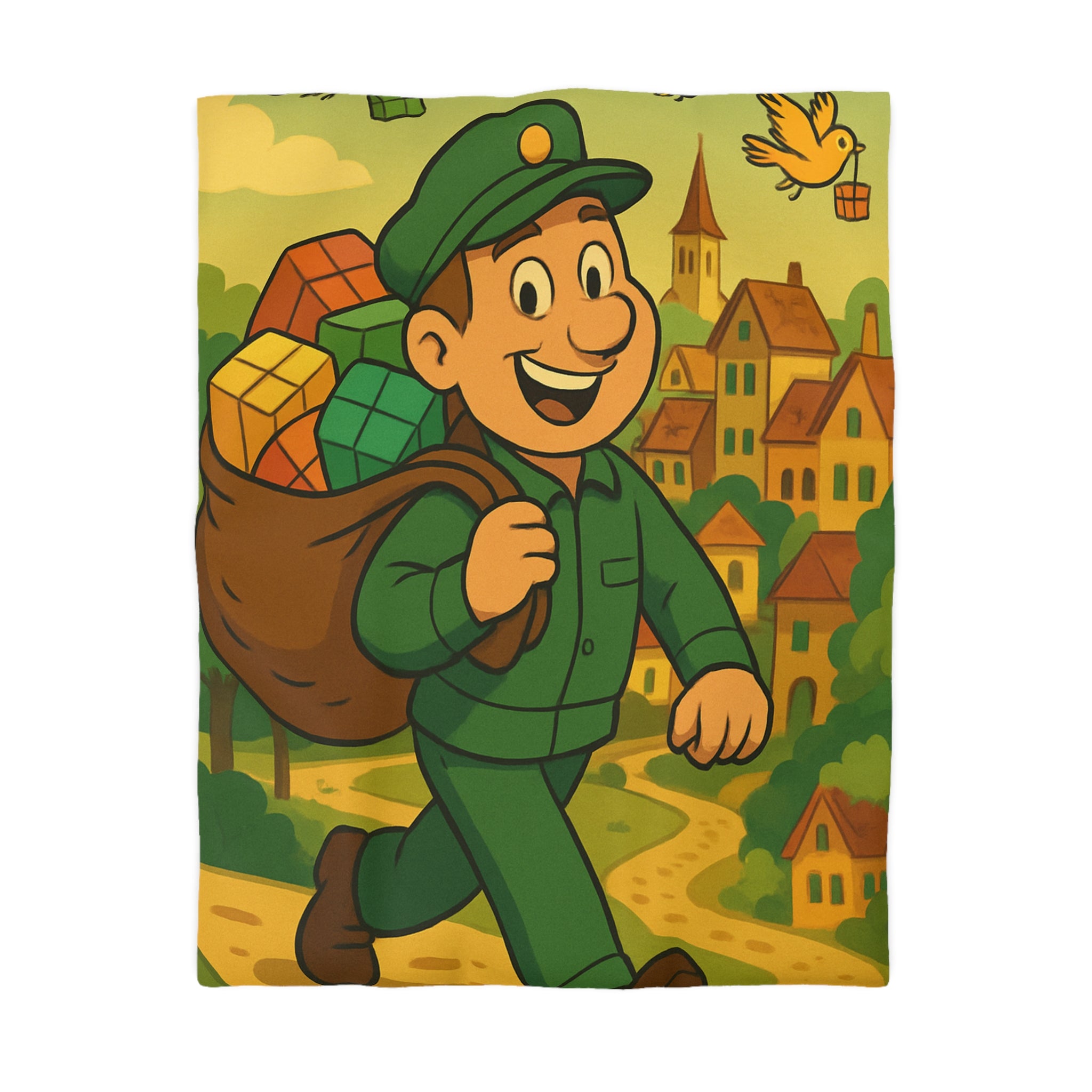 Housse de Couette Microfibre Motif Créatif Original Style Contemporain Chambre Élégante