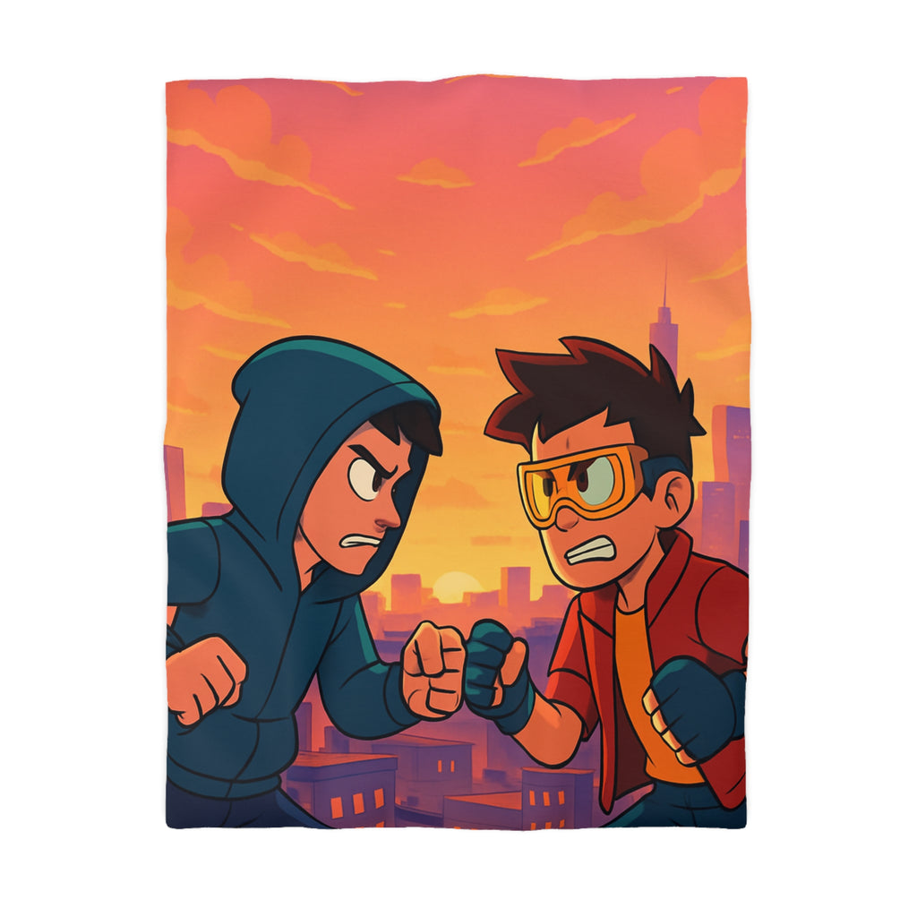 Housse de Couette Microfibre Design Artistique Moderne Décoration Chambre Confort Premium