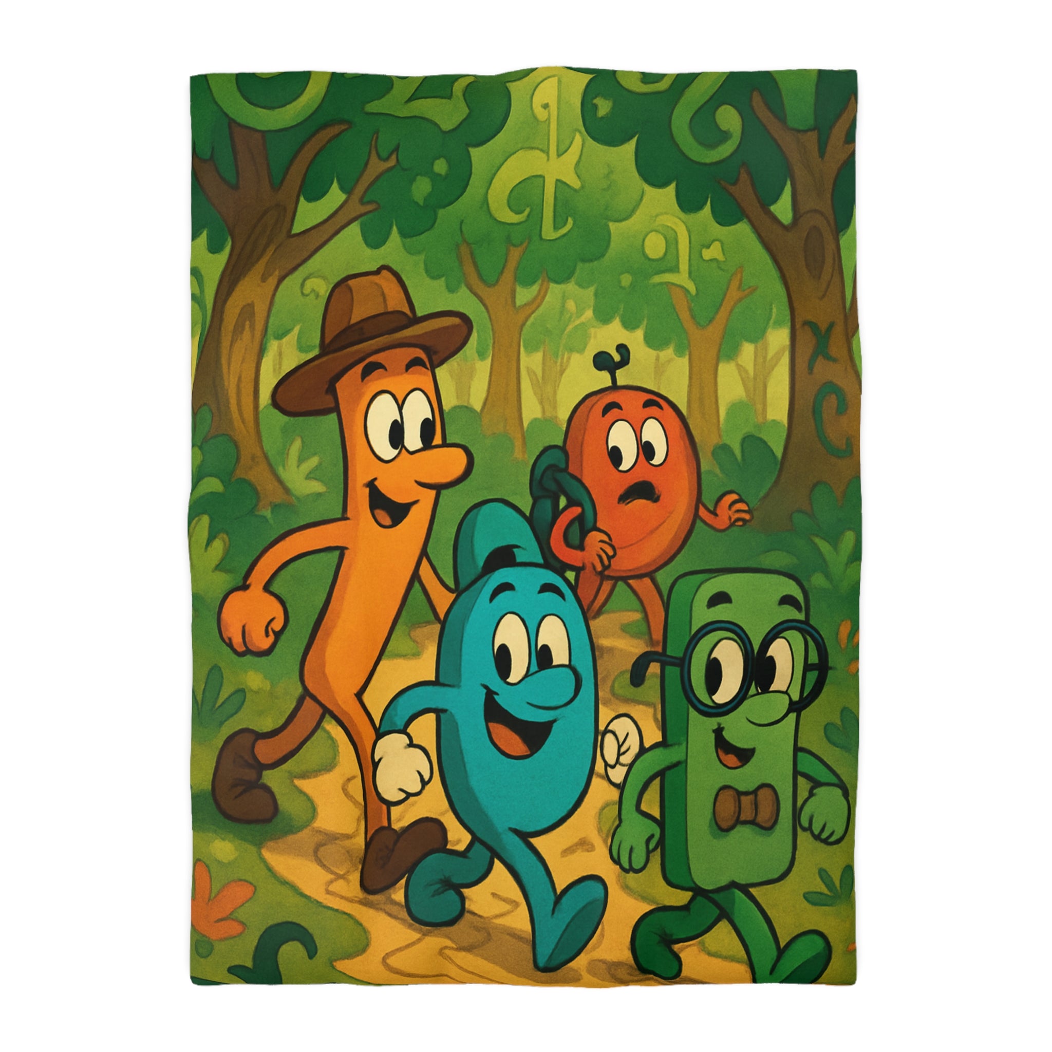 Housse de Couette Microfibre Motif Créatif Original Style Contemporain Chambre Élégante