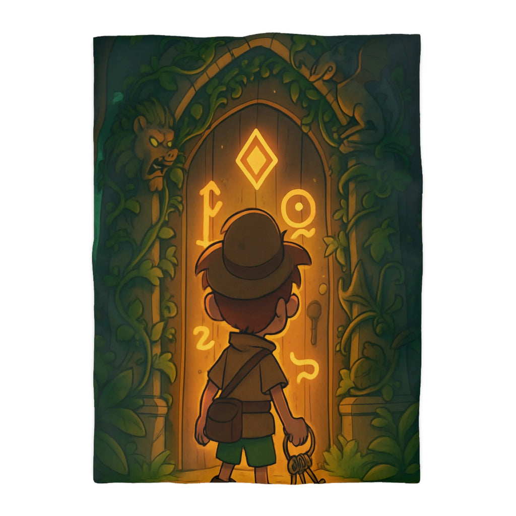 Explorez l'univers enchanté avec cette housse de couette magique et mystérieuse pour enfants