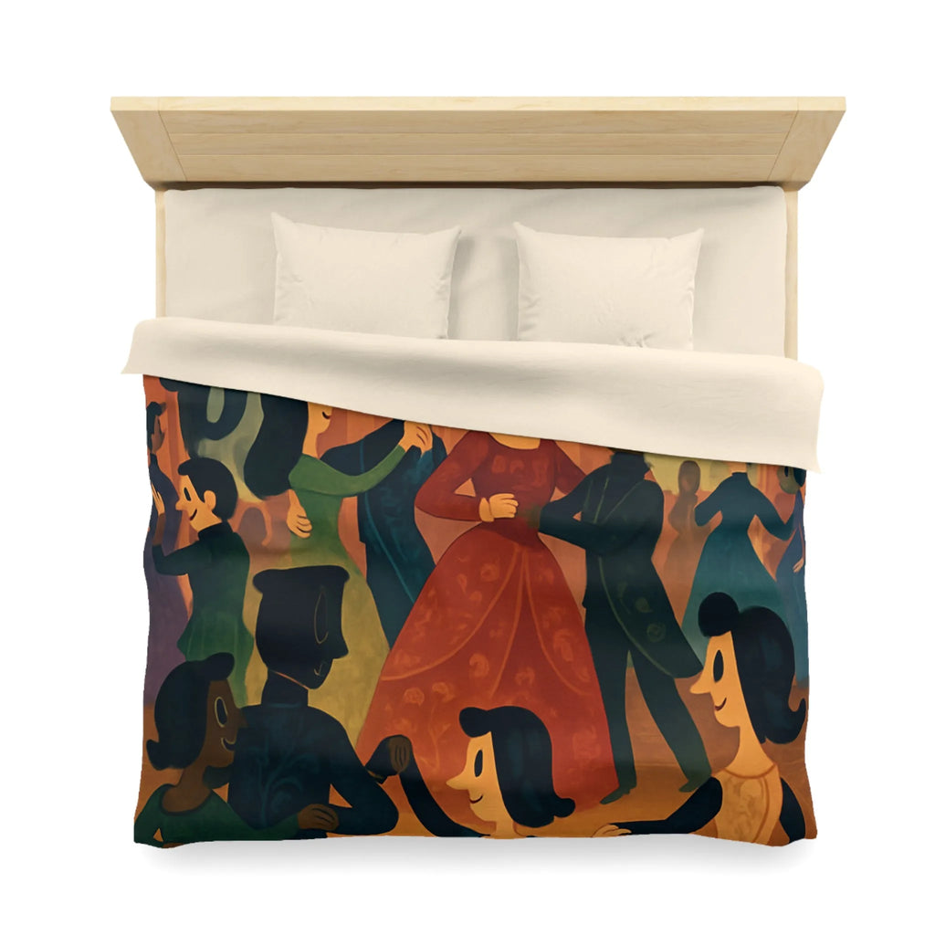 Élégant Bal de l'Époque Romantique dans une Splendeur de Couleurs Chaudes et Riche