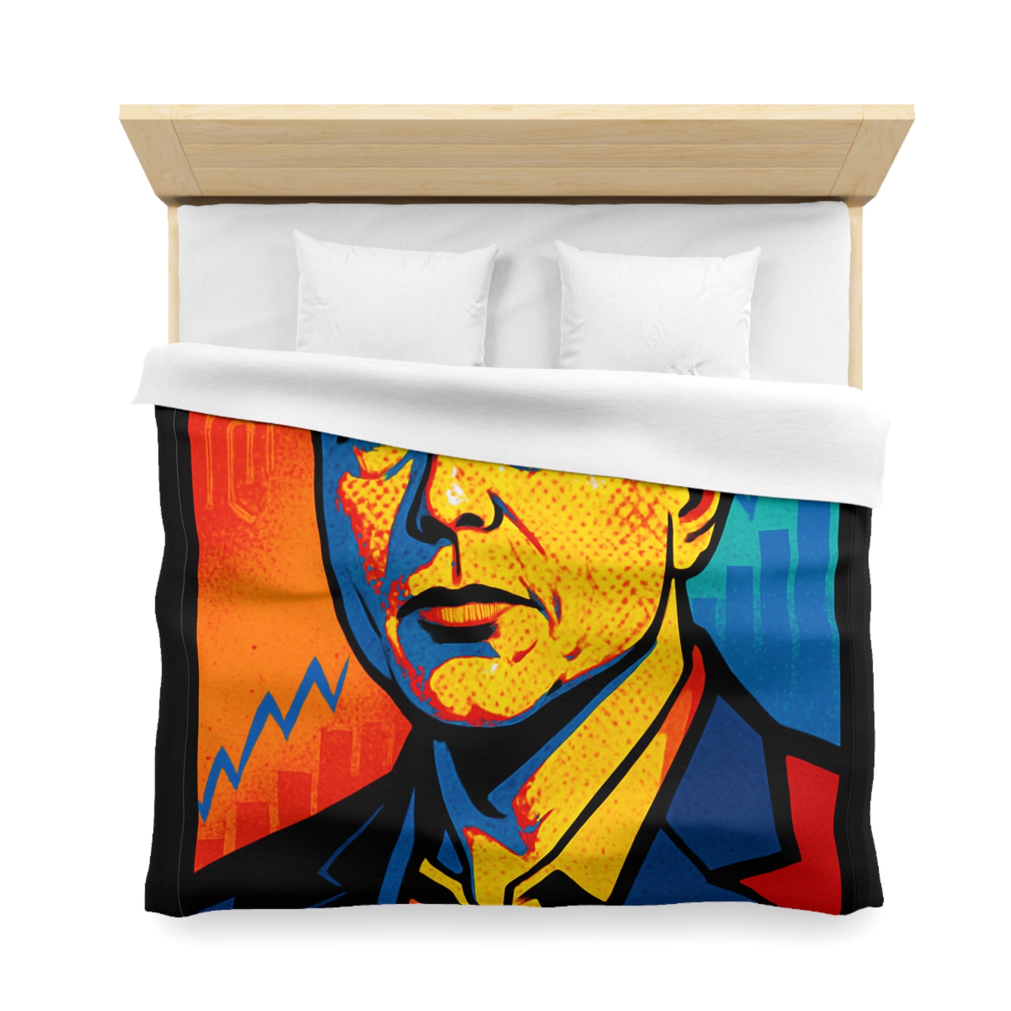 Housse de Couette Microfibre Design Artistique Moderne Décoration Chambre Confort Premium