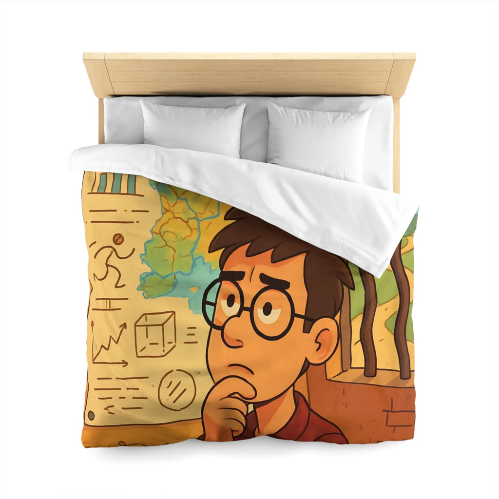 Explorez Une Housse de Couette Inspirée de Cartes et Graphiques pour Esprit Curieux