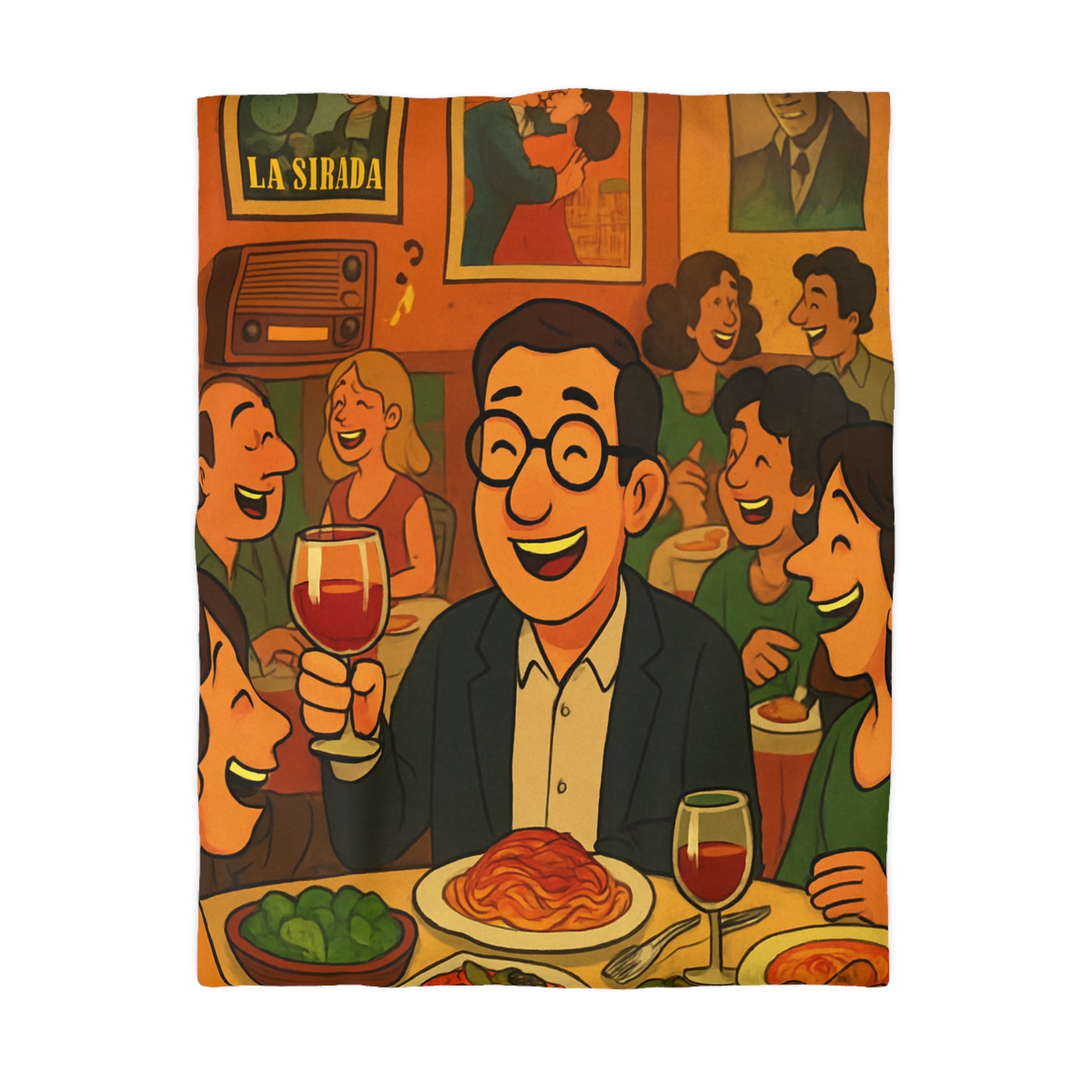 Housse de Couette Microfibre Illustration Unique Design Moderne Décoration Intérieure Raffinée