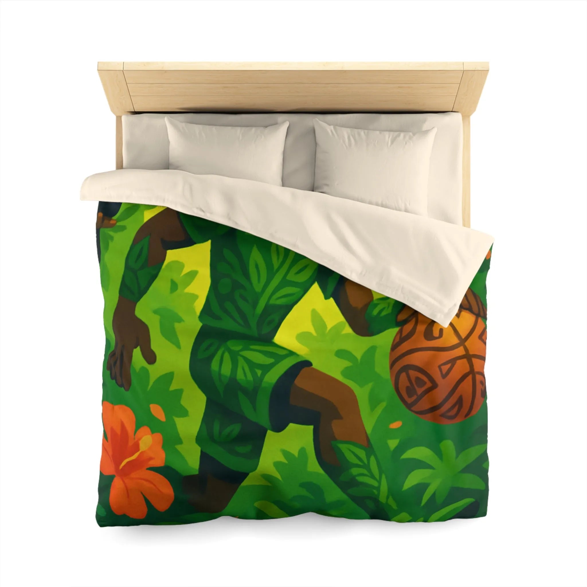 Housse de Couette Microfibre Art Graphique Contemporain Style Décoratif Chambre Tendance