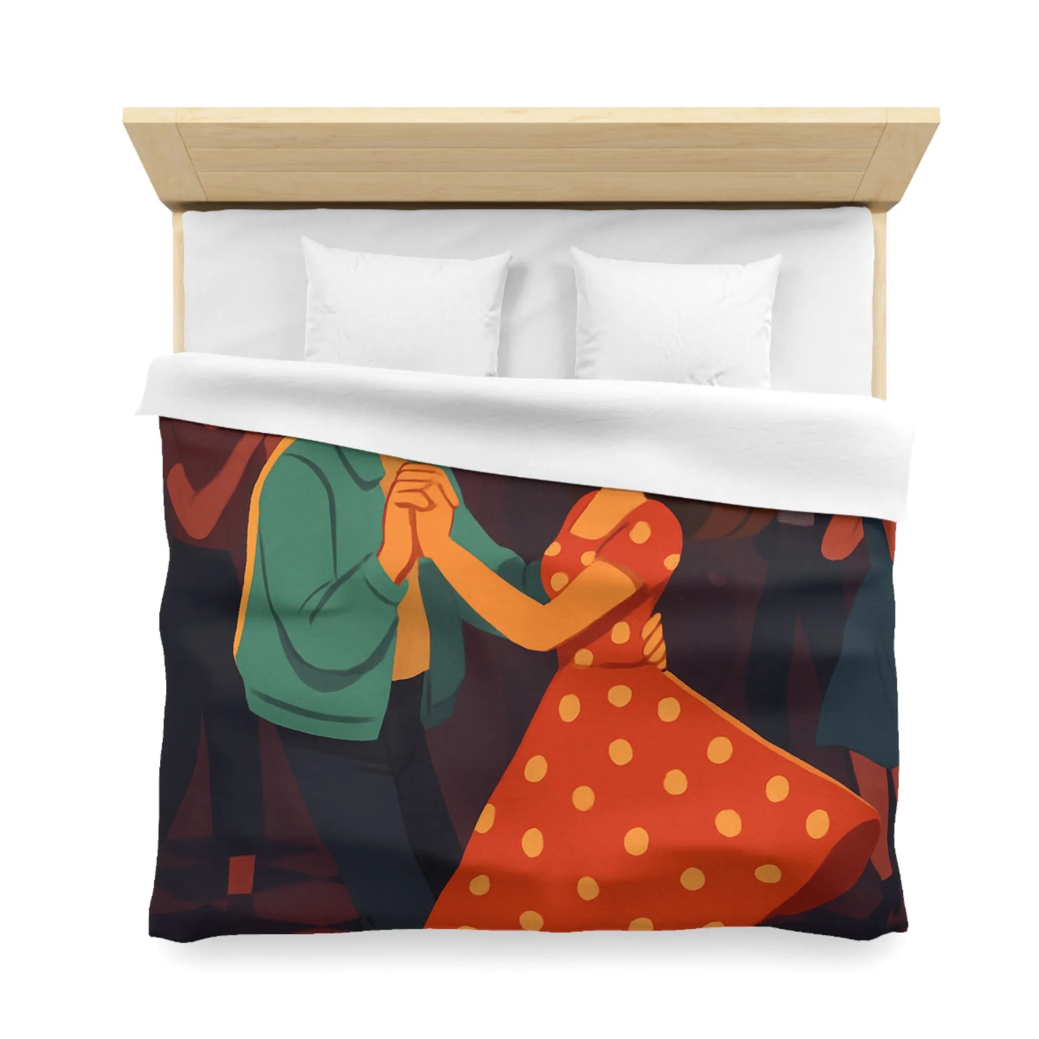 Housse de Couette Microfibre Art Graphique Contemporain Style Décoratif Chambre Tendance