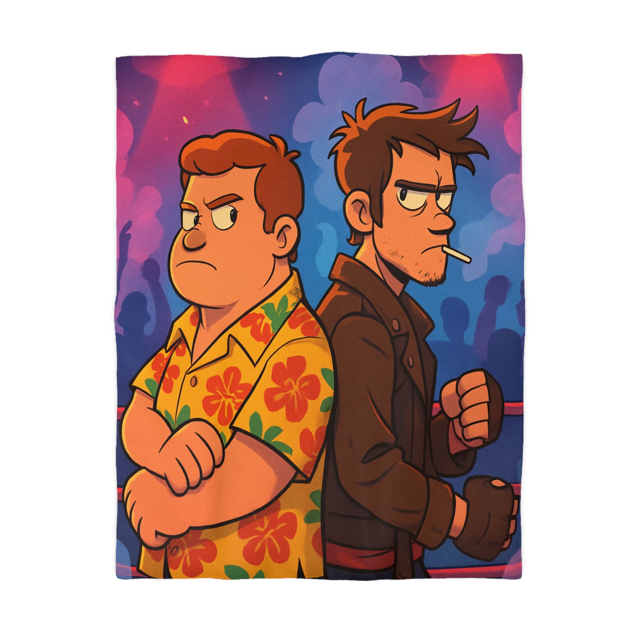 Housse de Couette Microfibre Illustration Unique Design Moderne Décoration Intérieure Raffinée