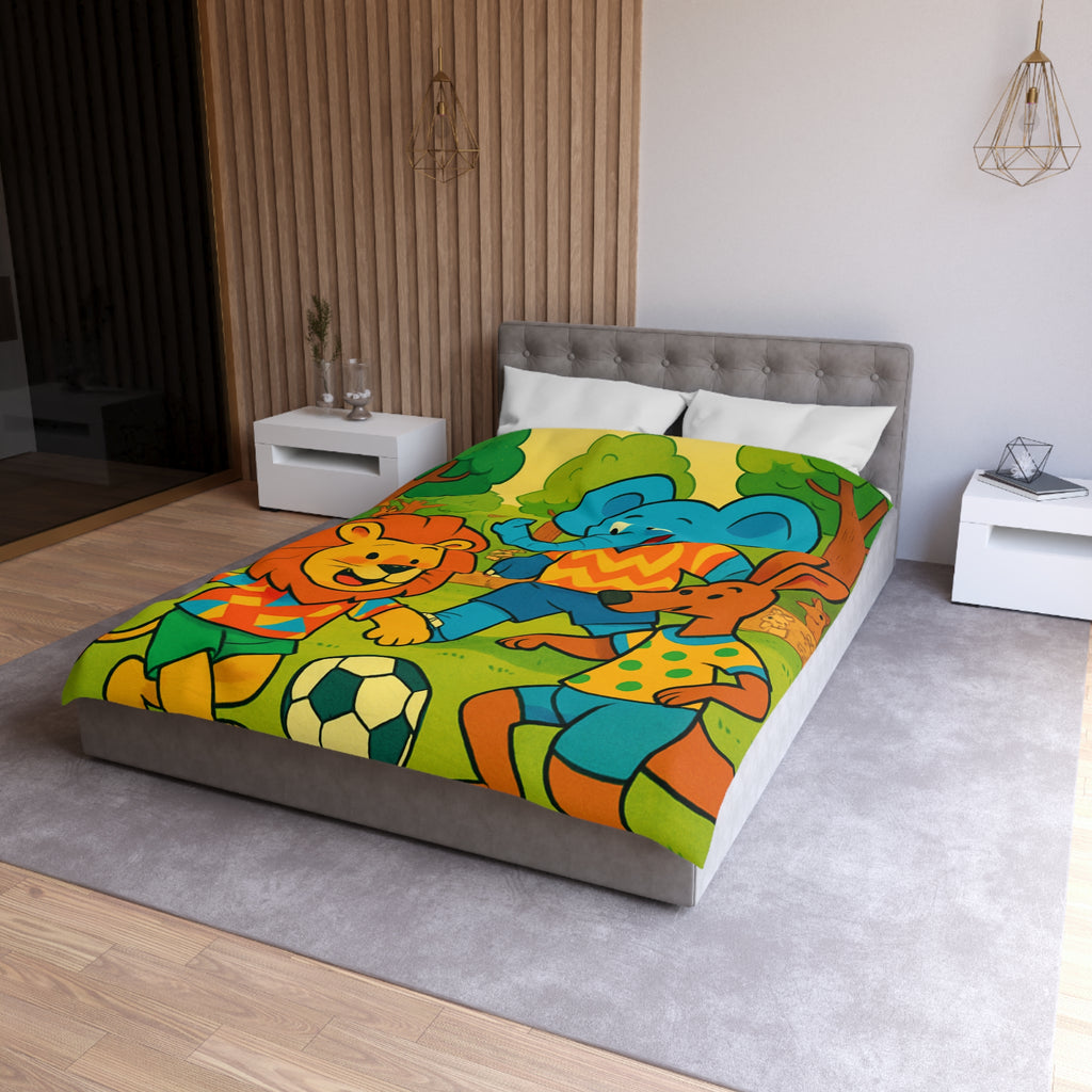 Housse de Couette Microfibre Motif Créatif Original Style Contemporain Chambre Élégante