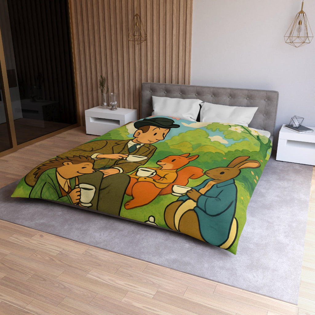 Housse de Couette Microfibre Design Artistique Moderne Décoration Chambre Confort Premium