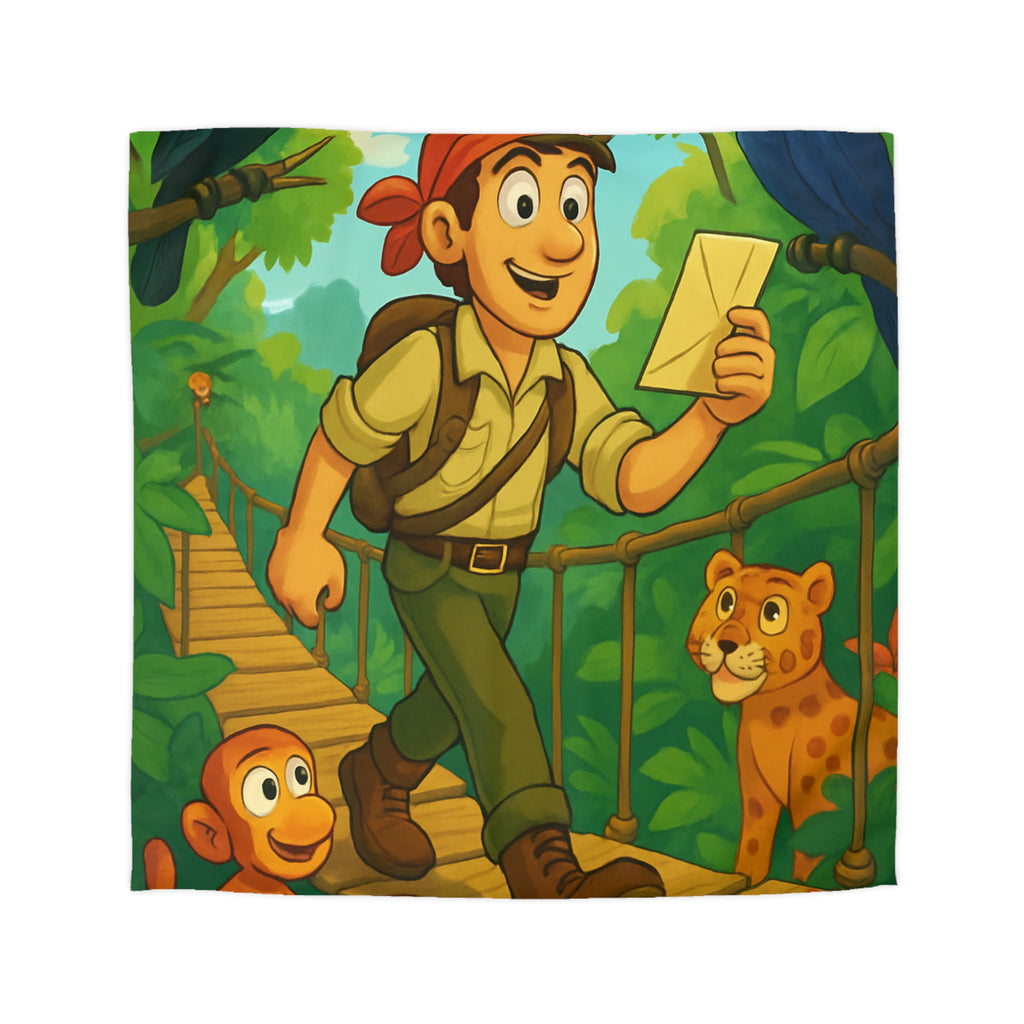 Housse de Couette Microfibre Motif Créatif Original Style Contemporain Chambre Élégante