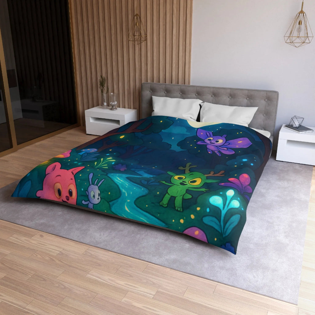 Housse de Couette Microfibre Art Graphique Contemporain Style Décoratif Chambre Tendance