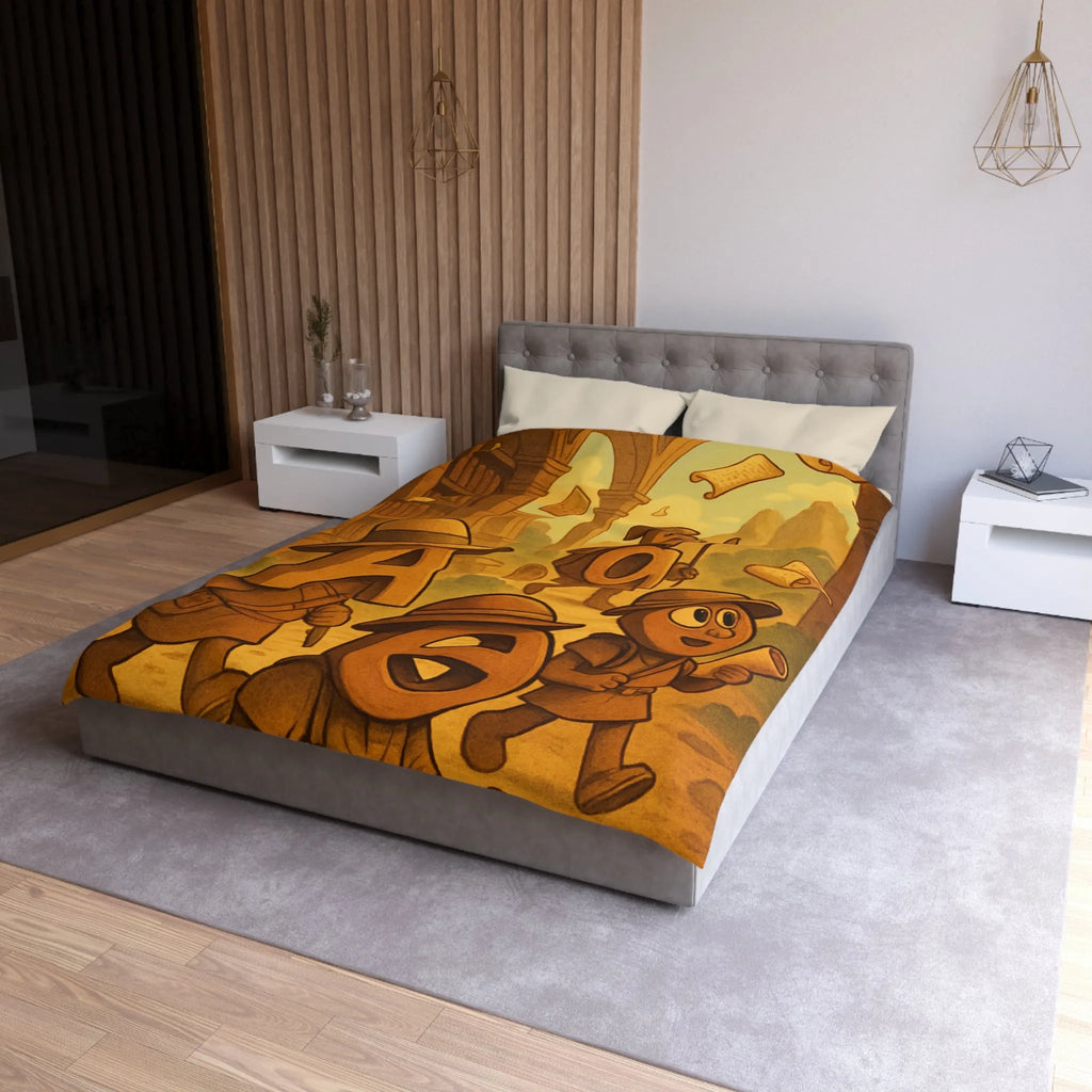 Explorez un Monde de Lettres Animées pour Housse de Couette Enfant Aventure Illustrée