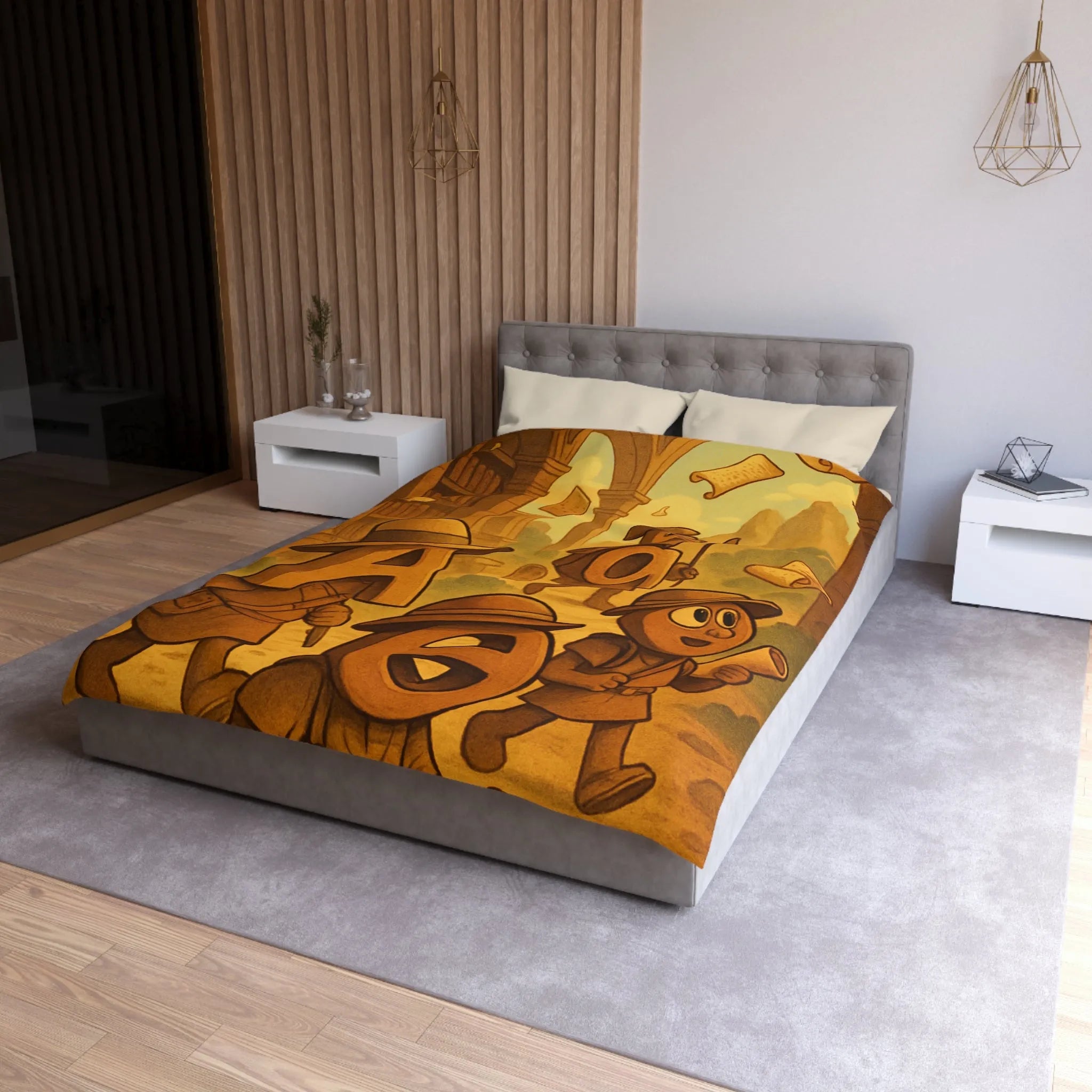 Explorez un Monde de Lettres Animées pour Housse de Couette Enfant Aventure Illustrée