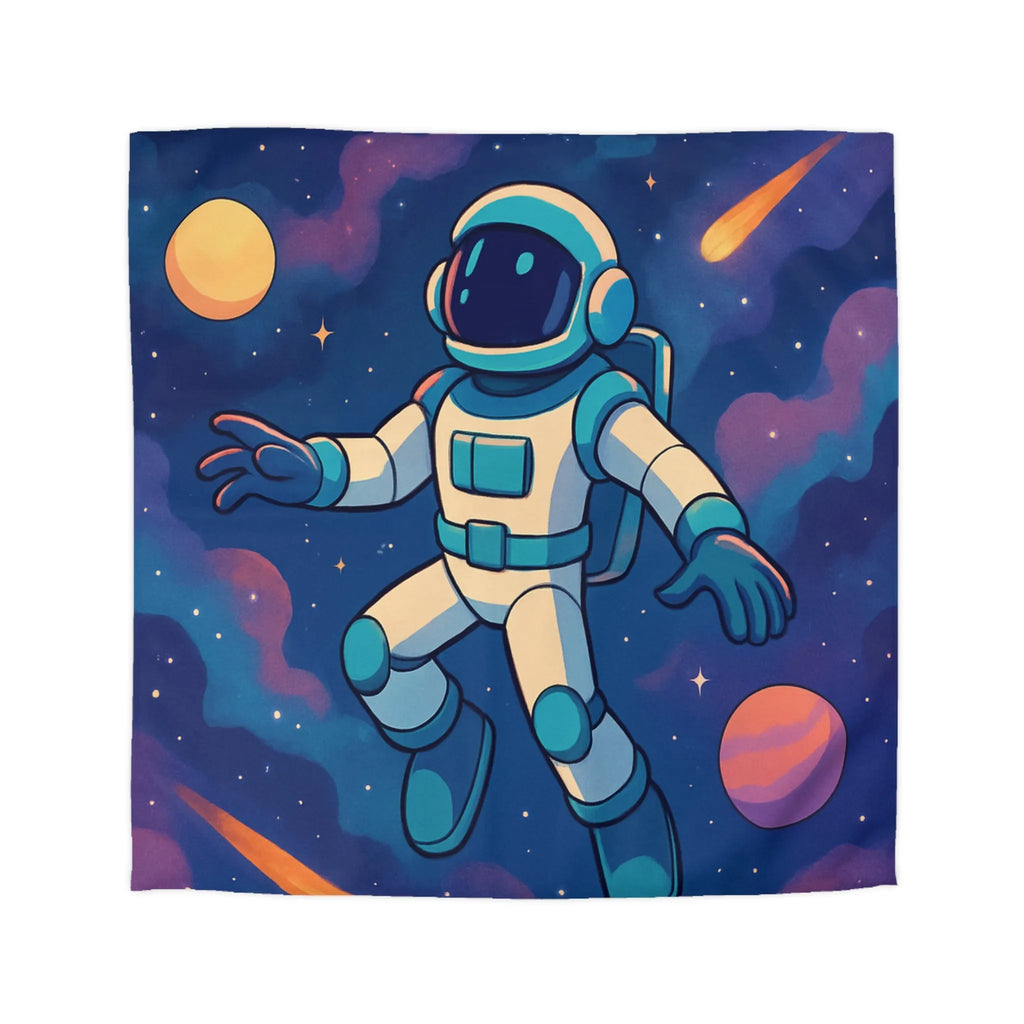 Housse de couette espace avec astronaute et planètes pour chambre d'enfant rêveuse