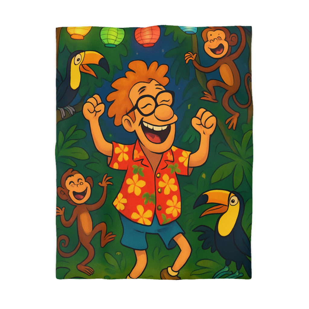 Housse de Couette Microfibre Illustration Unique Design Moderne Décoration Intérieure Raffinée