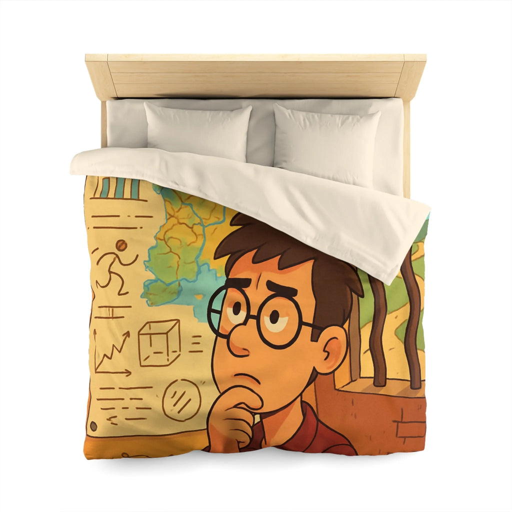 Explorez Une Housse de Couette Inspirée de Cartes et Graphiques pour Esprit Curieux