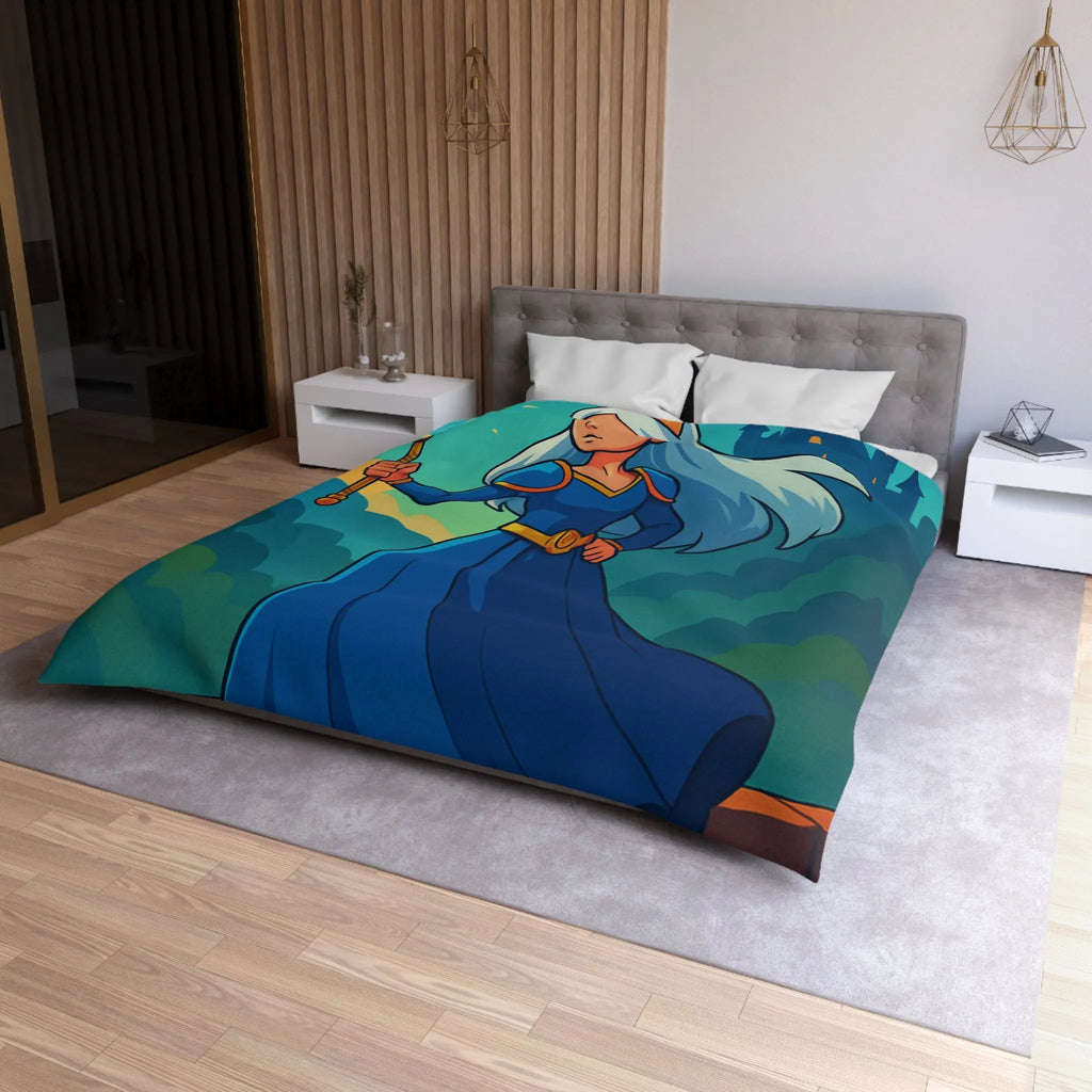 Housse de Couette Microfibre Art Graphique Contemporain Style Décoratif Chambre Tendance