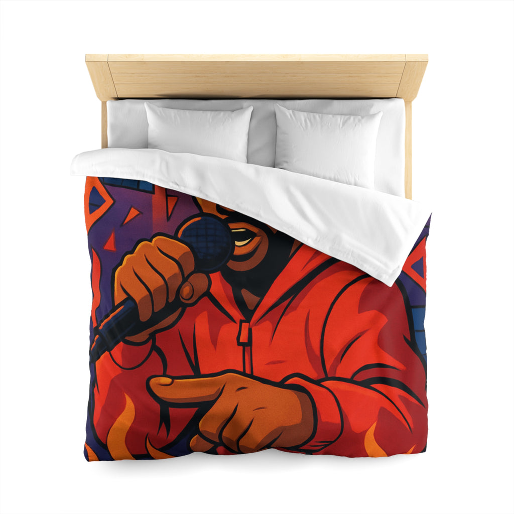 Housse de Couette Microfibre Motif Créatif Original Style Contemporain Chambre Élégante