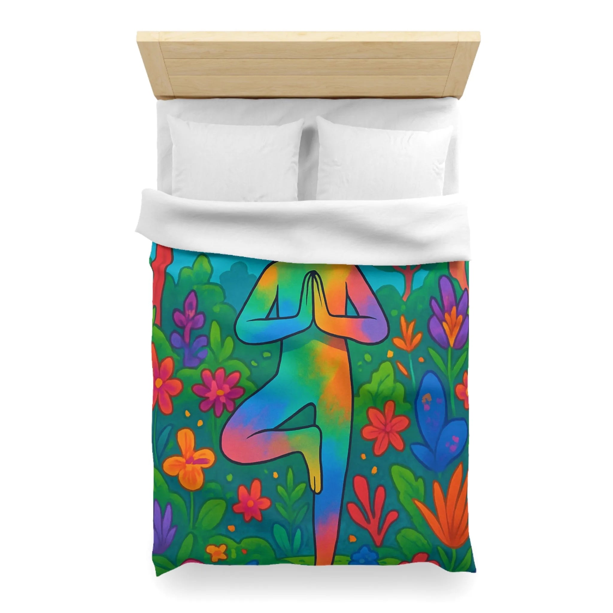 Housse de Couette Microfibre Art Graphique Contemporain Style Décoratif Chambre Tendance