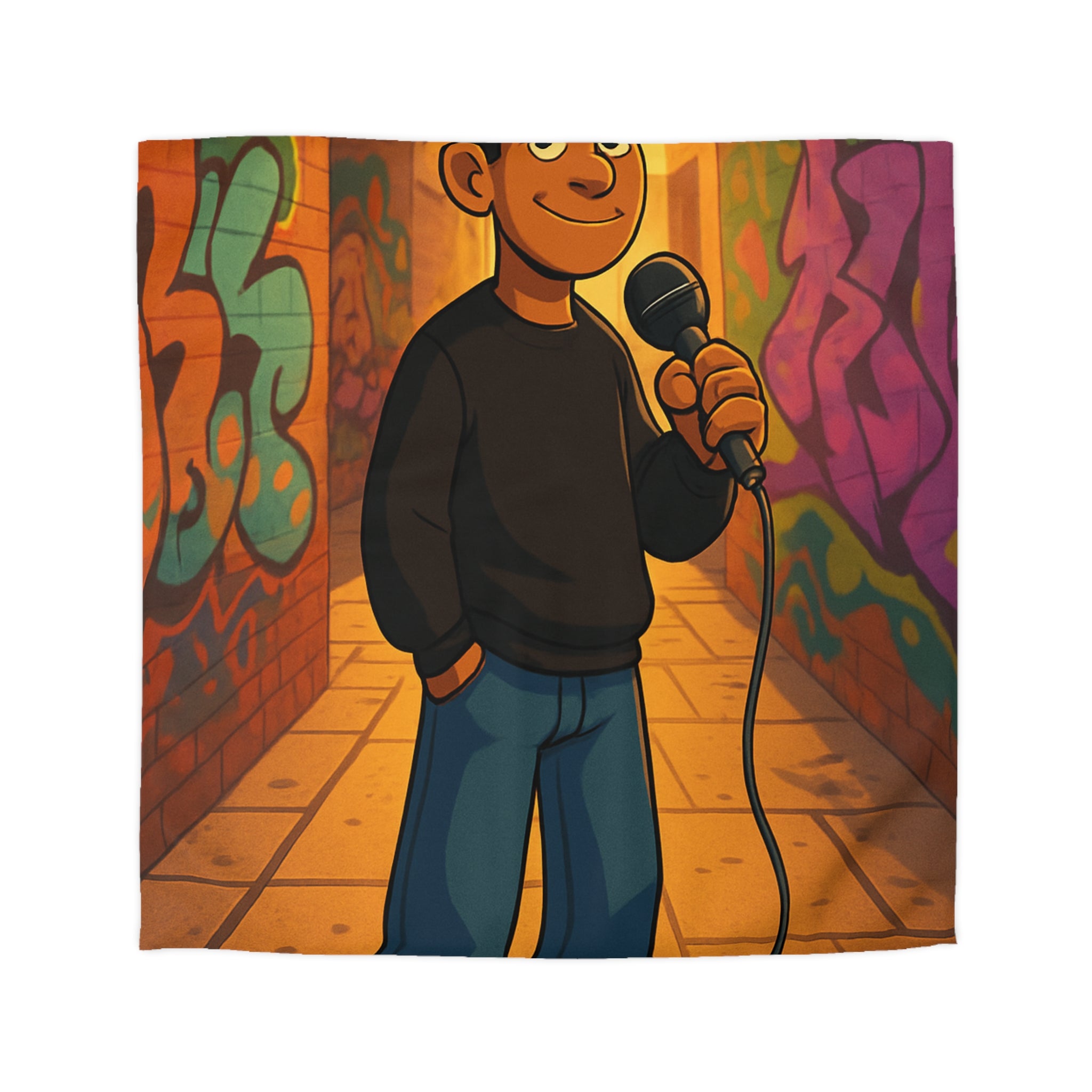 Housse de Couette Microfibre Design Artistique Moderne Décoration Chambre Confort Premium