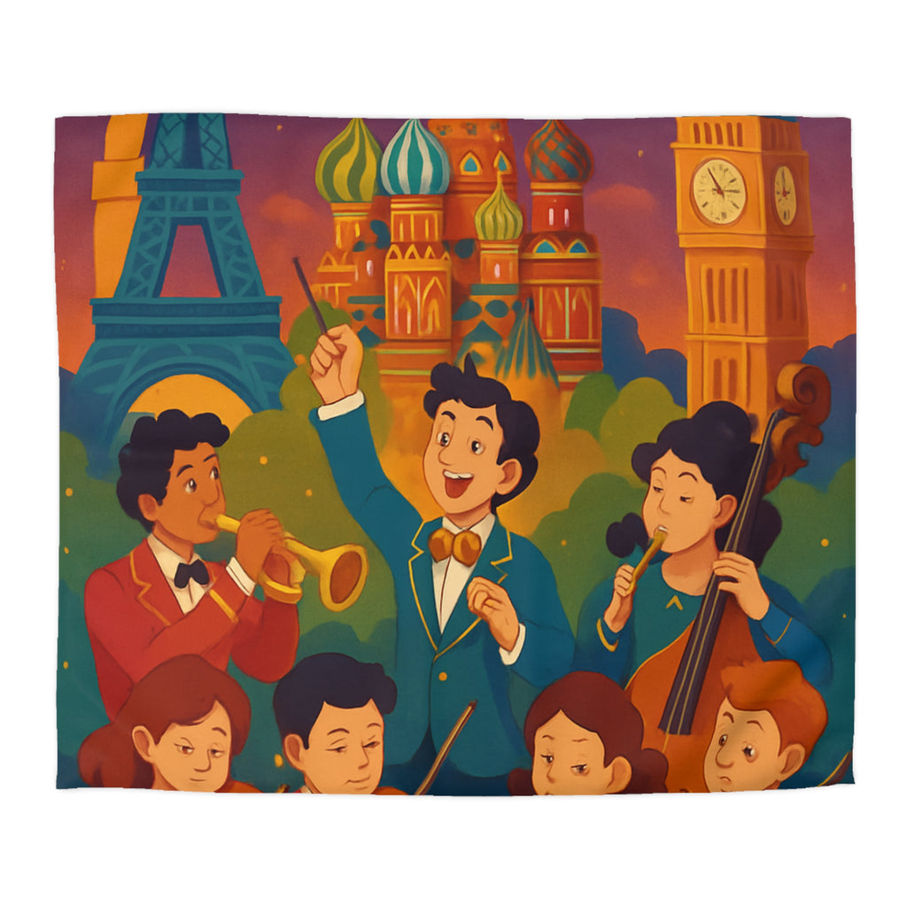 Housse de Couette Microfibre Motif Créatif Original Style Contemporain Chambre Élégante