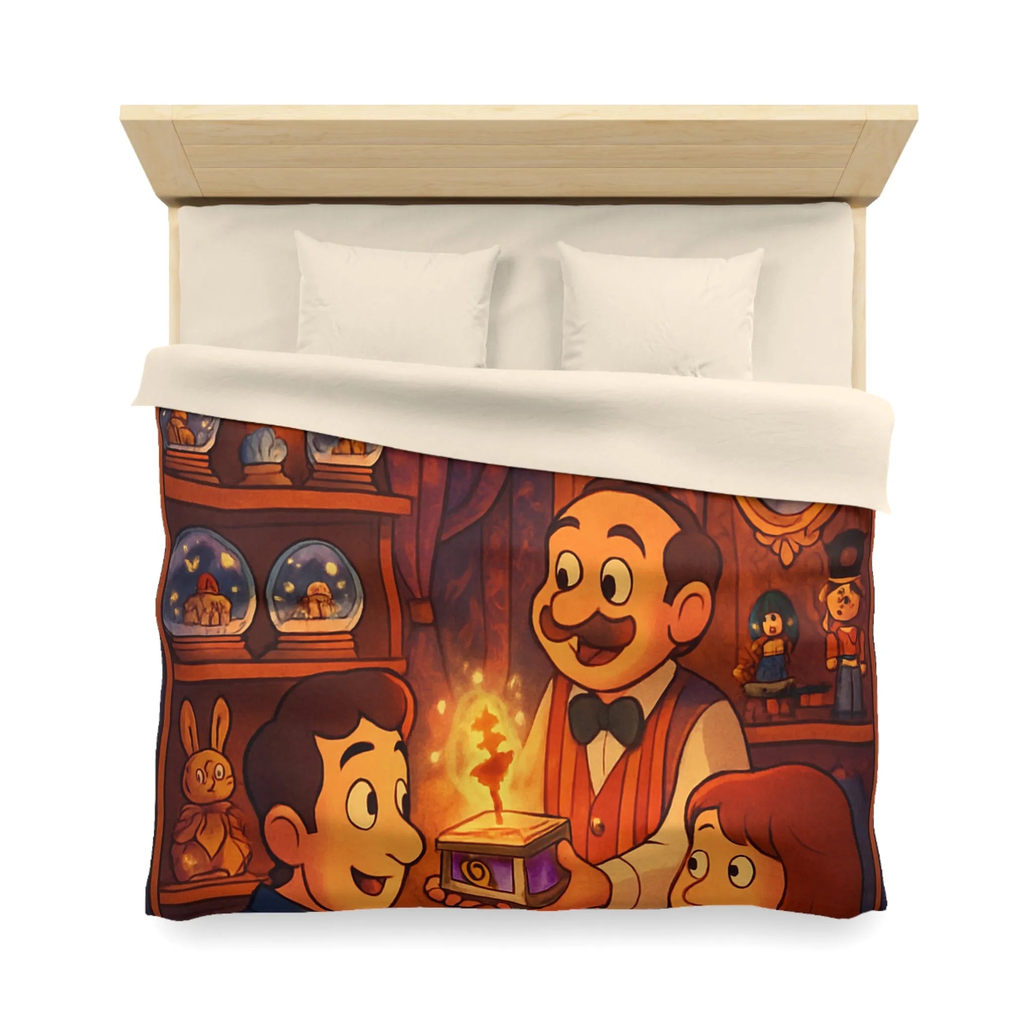 Housse de Couette Microfibre Art Graphique Contemporain Style Décoratif Chambre Tendance