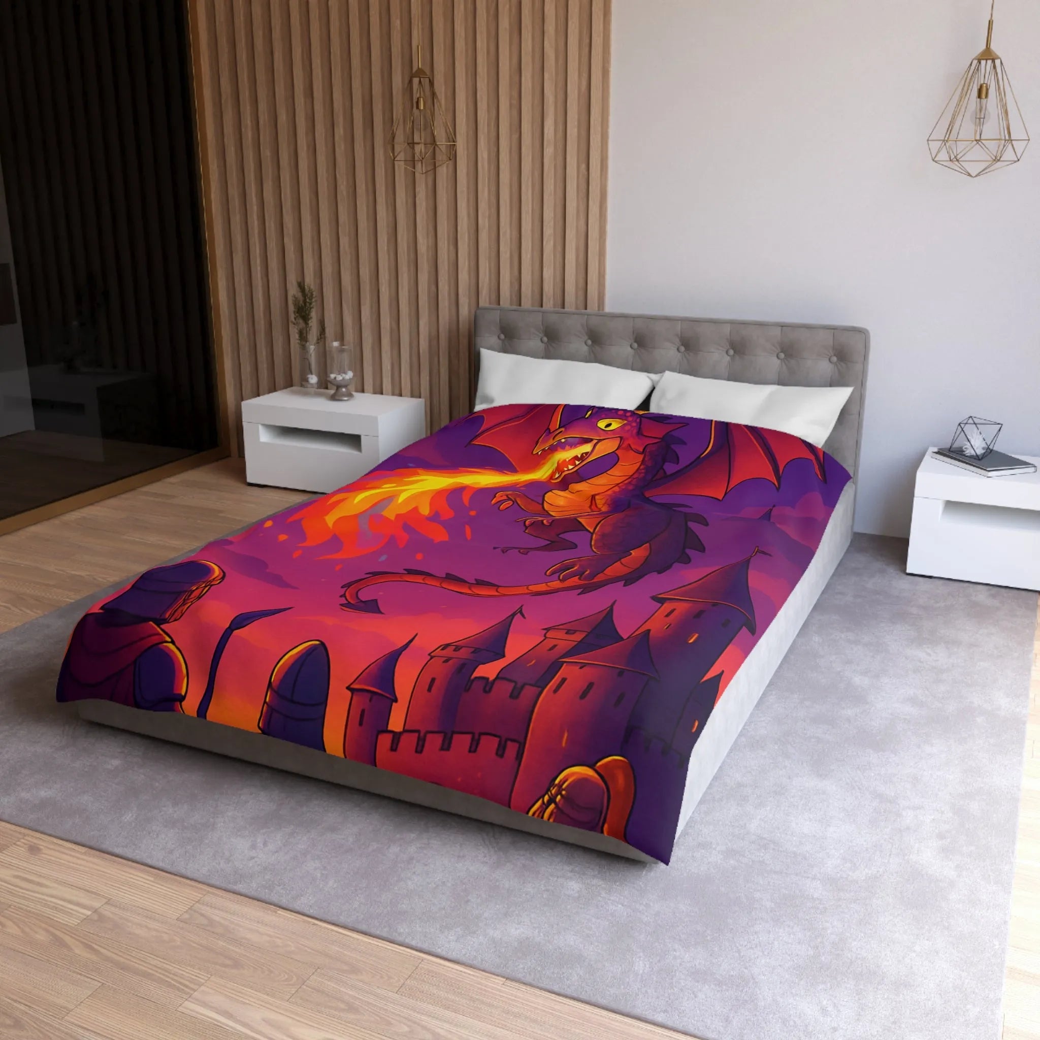 Envolez-vous avec un dragon cracheur de feu protégeant un château médiéval ensorcelé