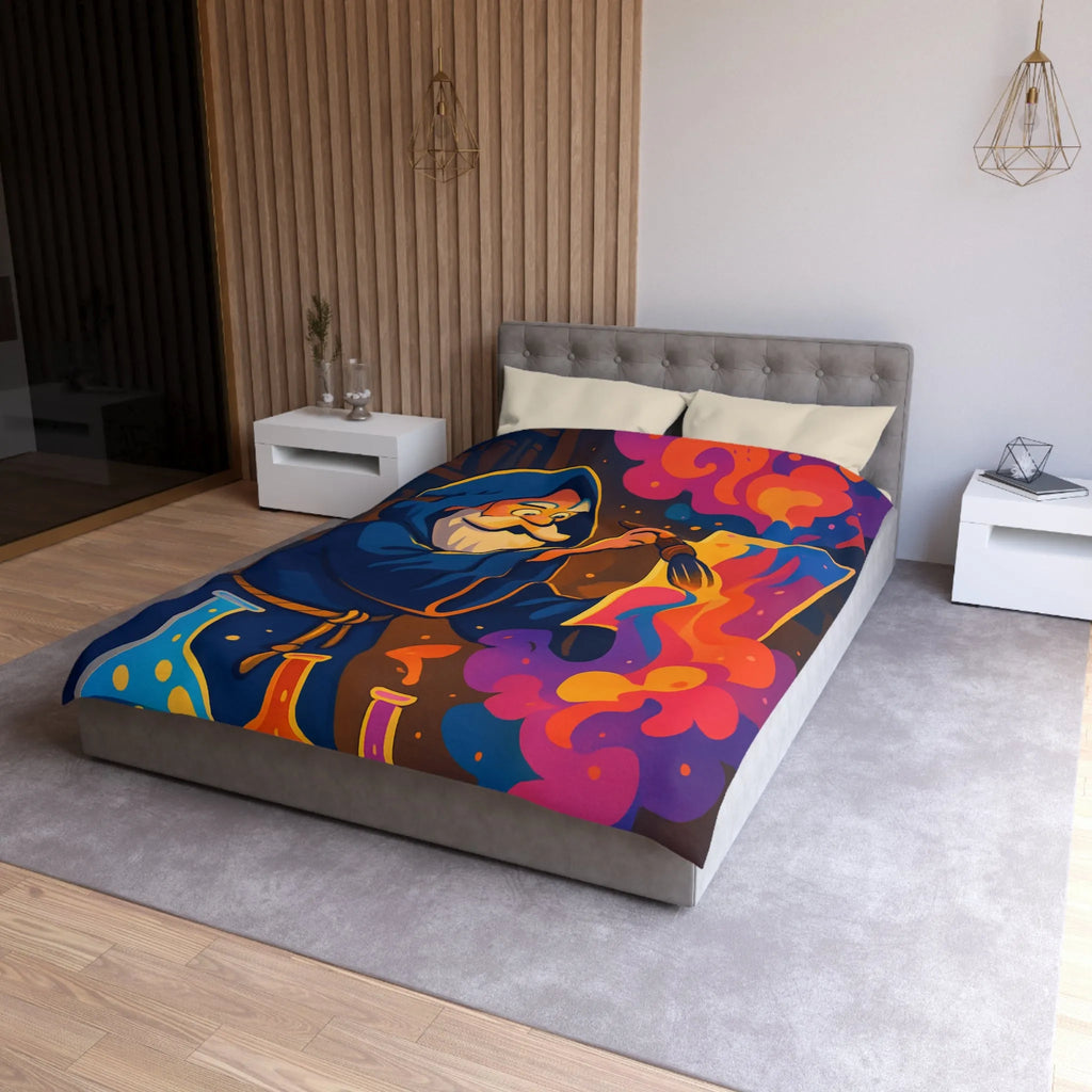 Créez une ambiance magique avec une housse de couette sorcier artistique et colorée