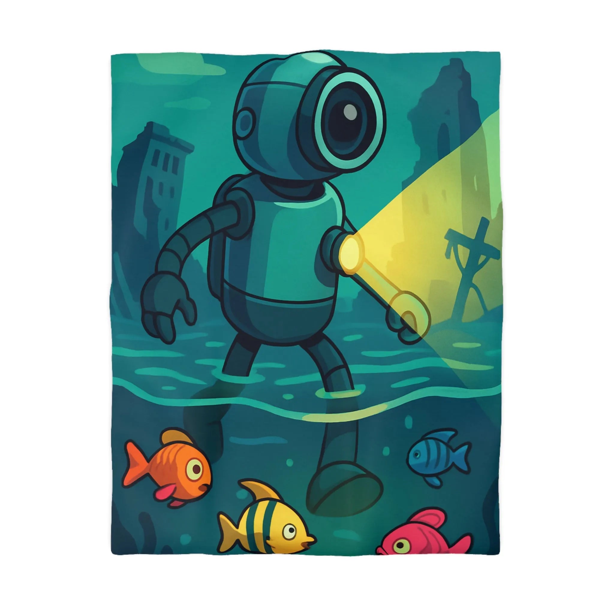 Explorez les Merveilles Sous-Marines avec un Robot Scaphandre et Poissons Colorés Magnifiques