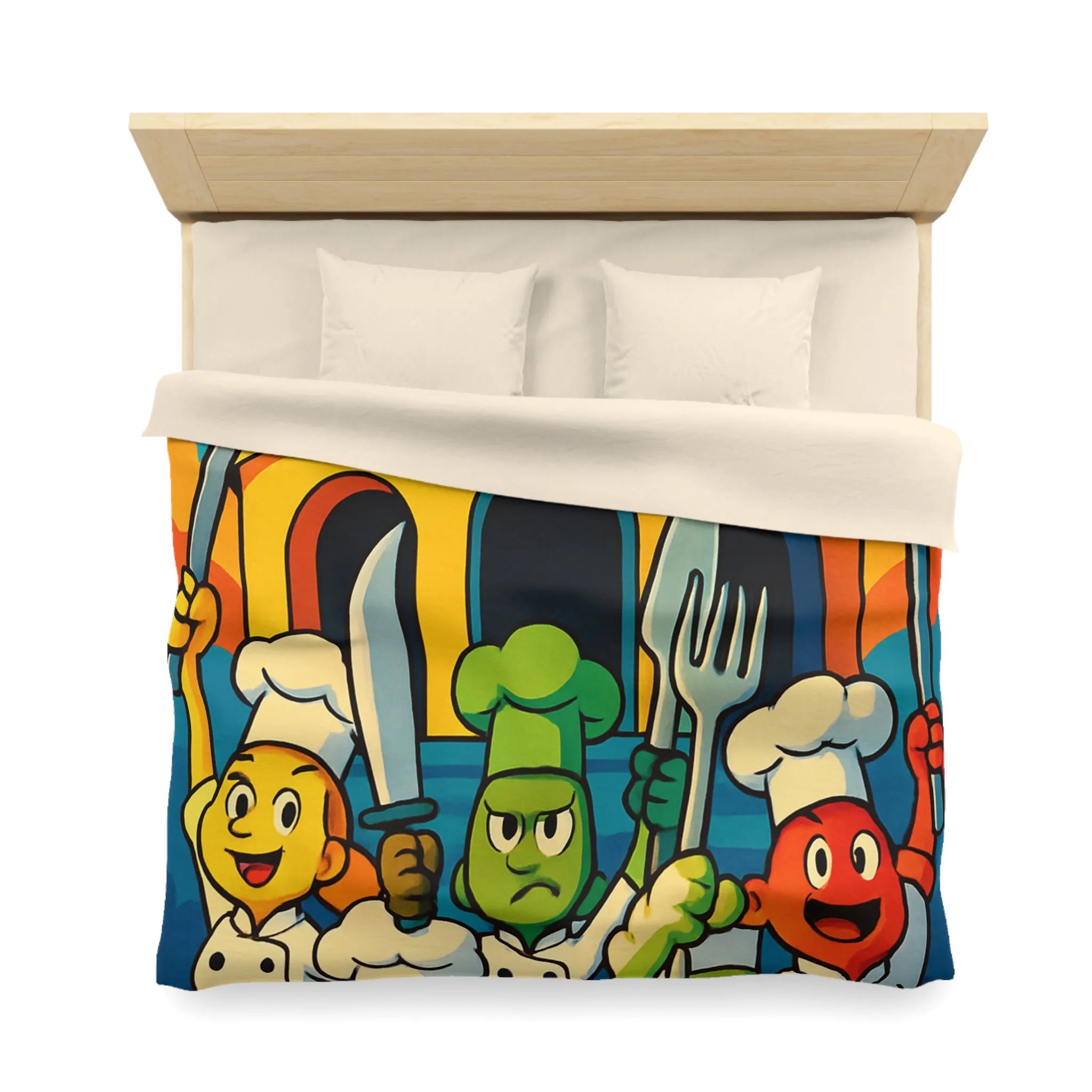 Housse de Couette Microfibre Art Graphique Contemporain Style Décoratif Chambre Tendance