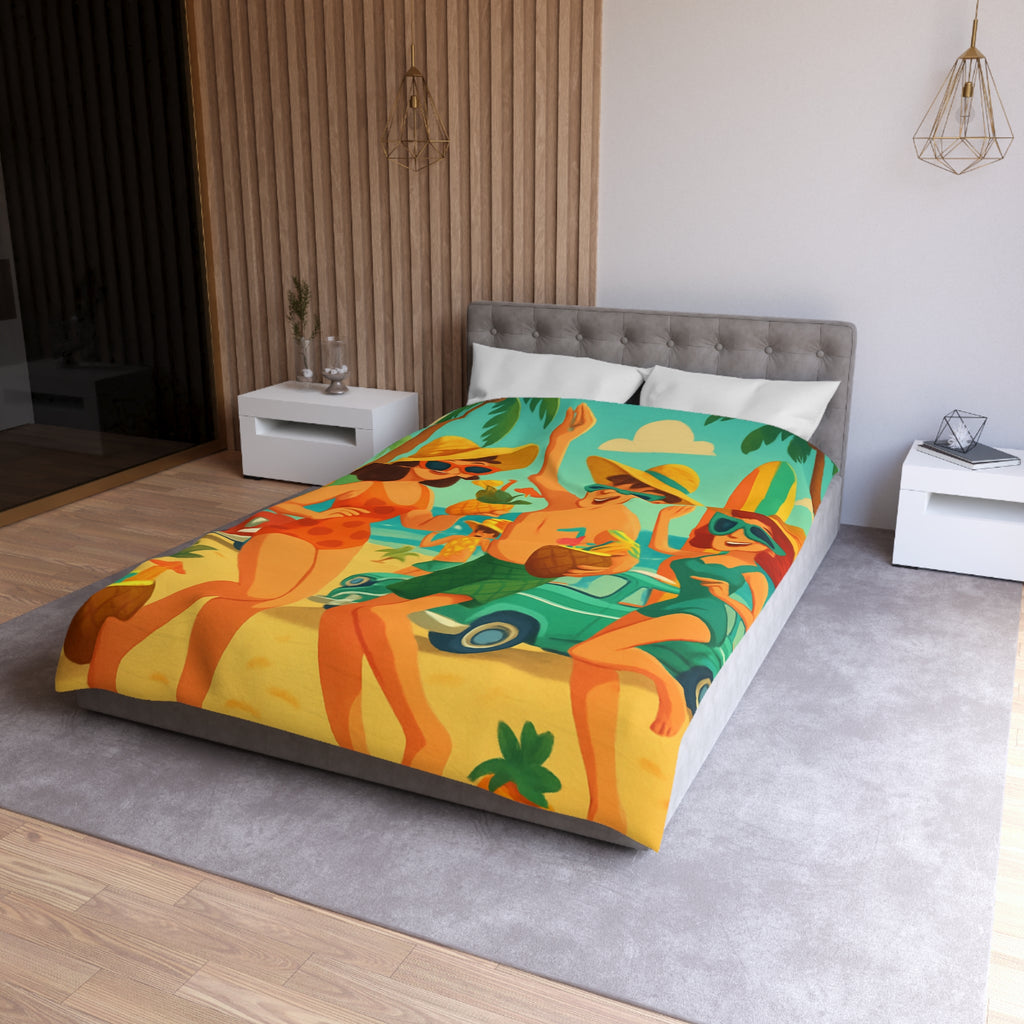 Housse de Couette Microfibre Illustration Unique Design Moderne Décoration Intérieure Raffinée